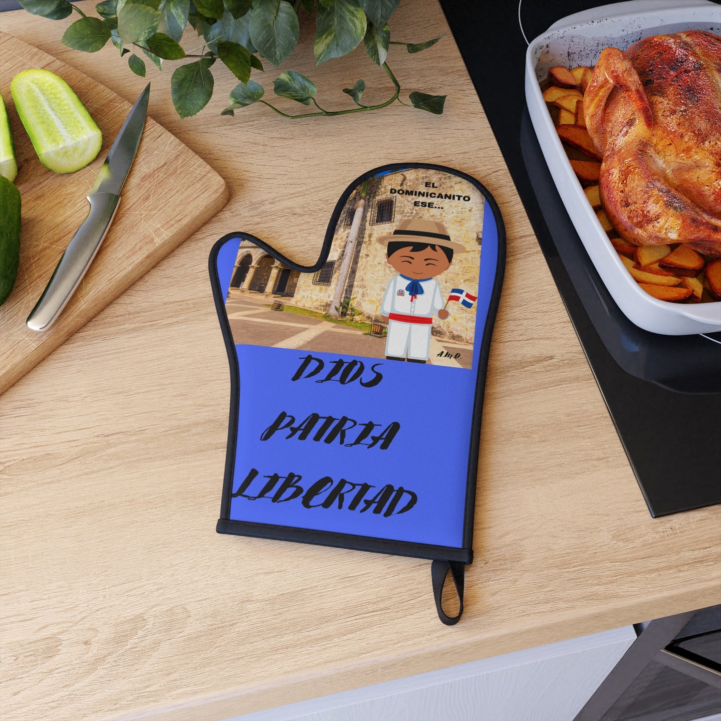 DIOS PATRIA LIBERTAD EL DOMINICANITO ESE Oven Glove