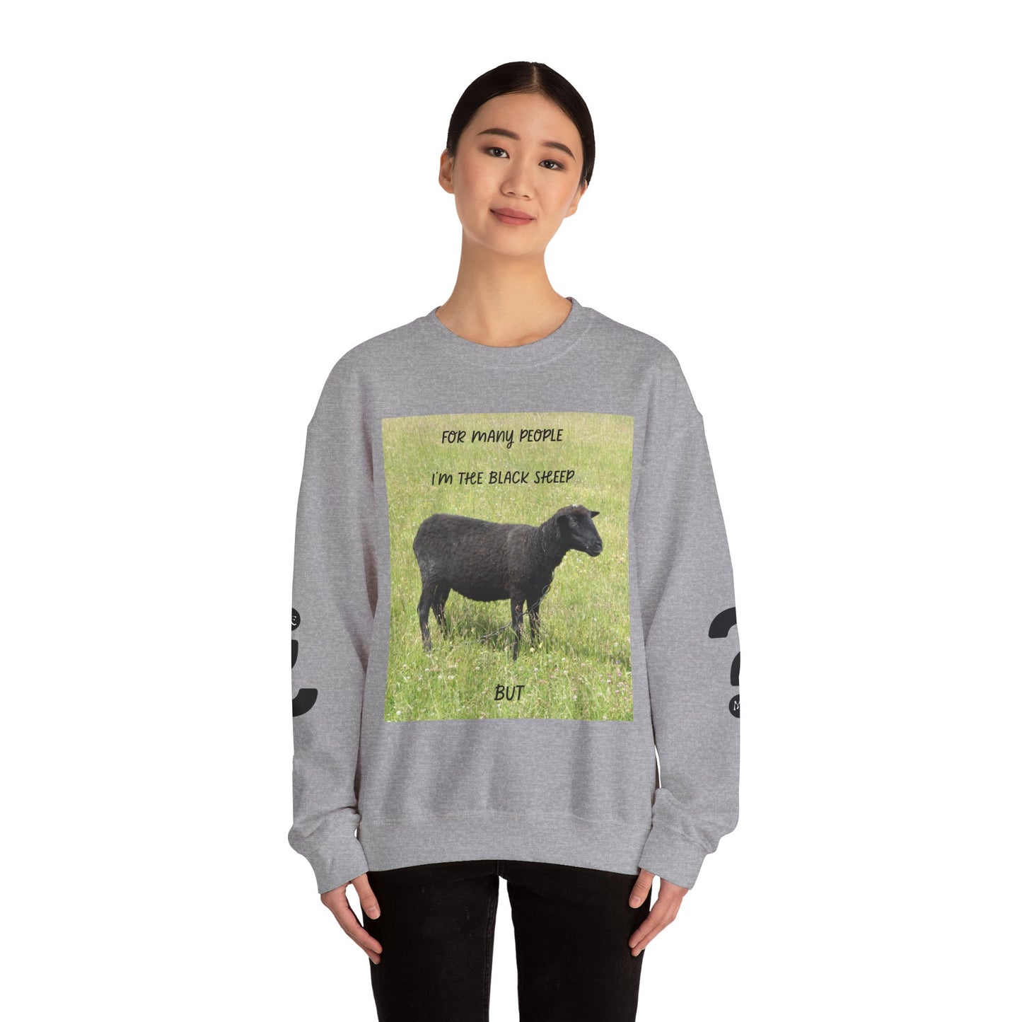 Black Sheep Crewneck Sweatshirt, Funny Gift for Introverts, Cozy Unisex Sweatshirt, Perfect for Casual Wear, Unique Gift Idea