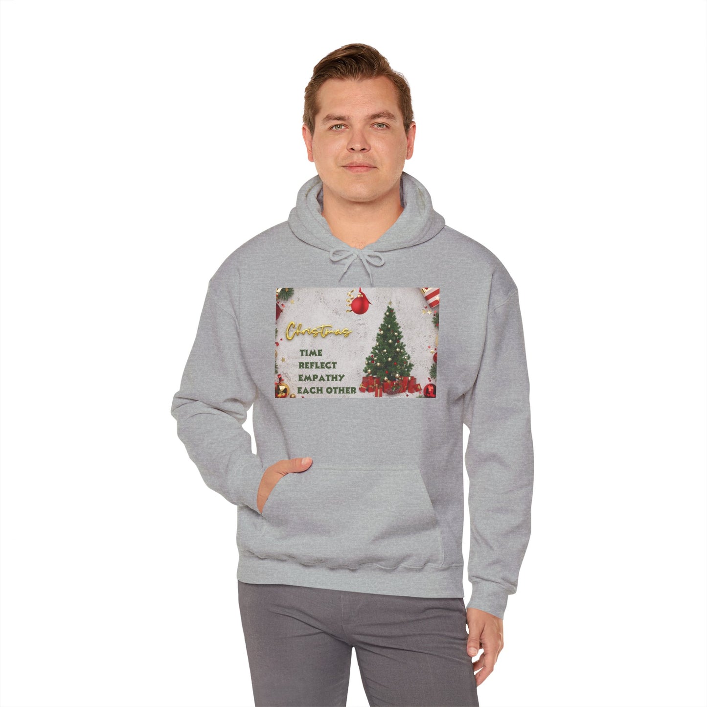 Christmas Vibe Hoodie, Festive Sweatshirt for Holiday Celebrations, Cozy Gift for Friends and Family, Unisex Winter Wear, Reflect Empathy