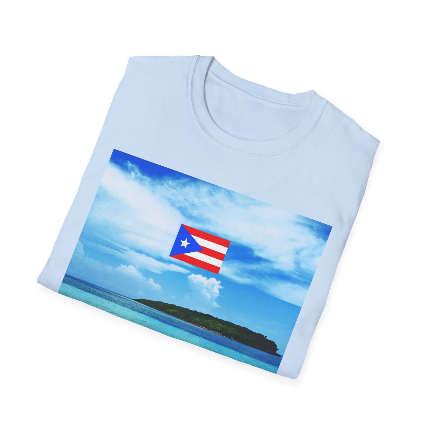 Puerto Rico Pride T-Shirt, Beach Vacation Tee, Unisex Graphic Shirt, Lighthouse Design, Caribbean Summer Wear