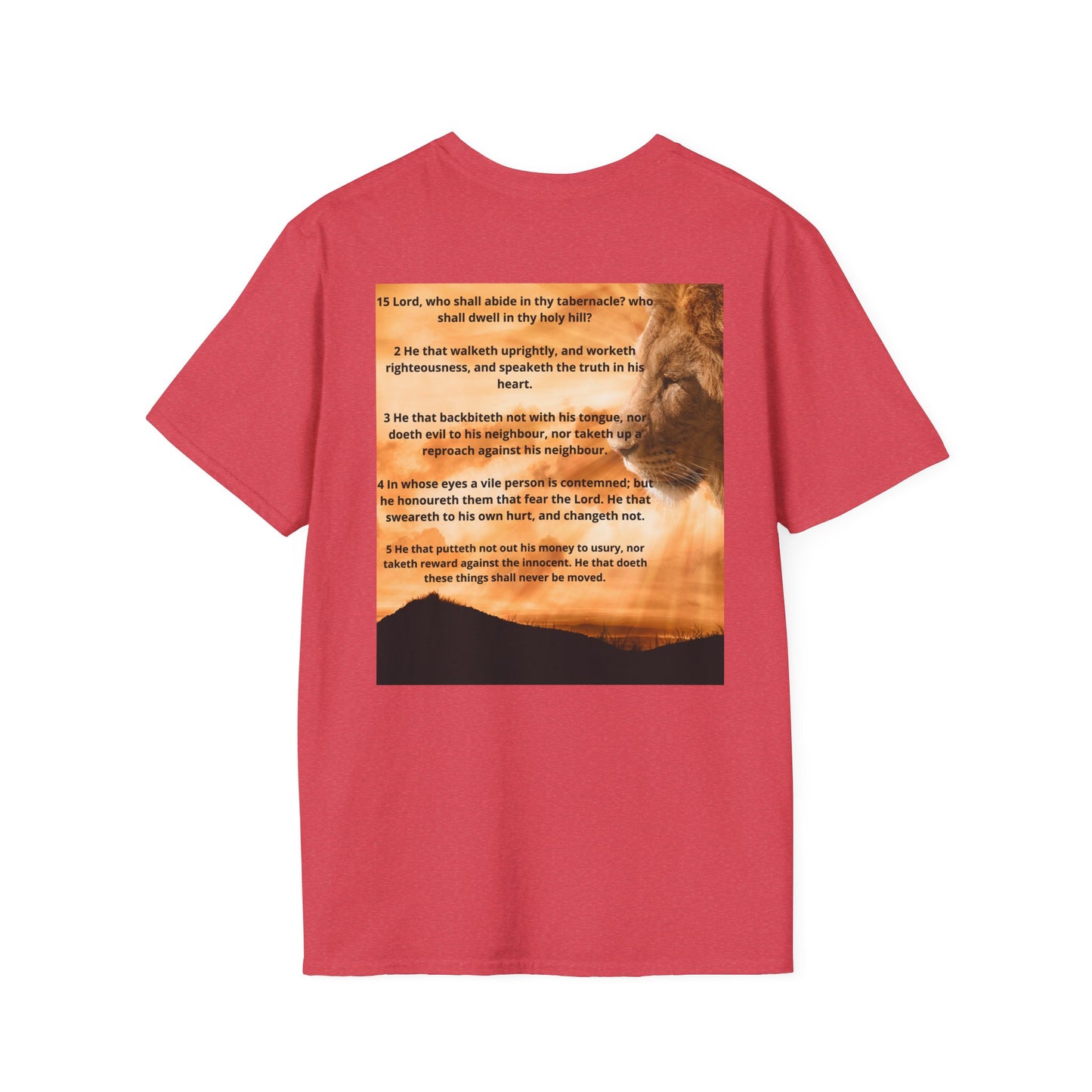 PSALM 15 Unisex Inspirational Psalm T-Shirt, Faith Tee, Scripture Shirt, Gift for Believers, Christian Apparel, Spiritual Casual Wear