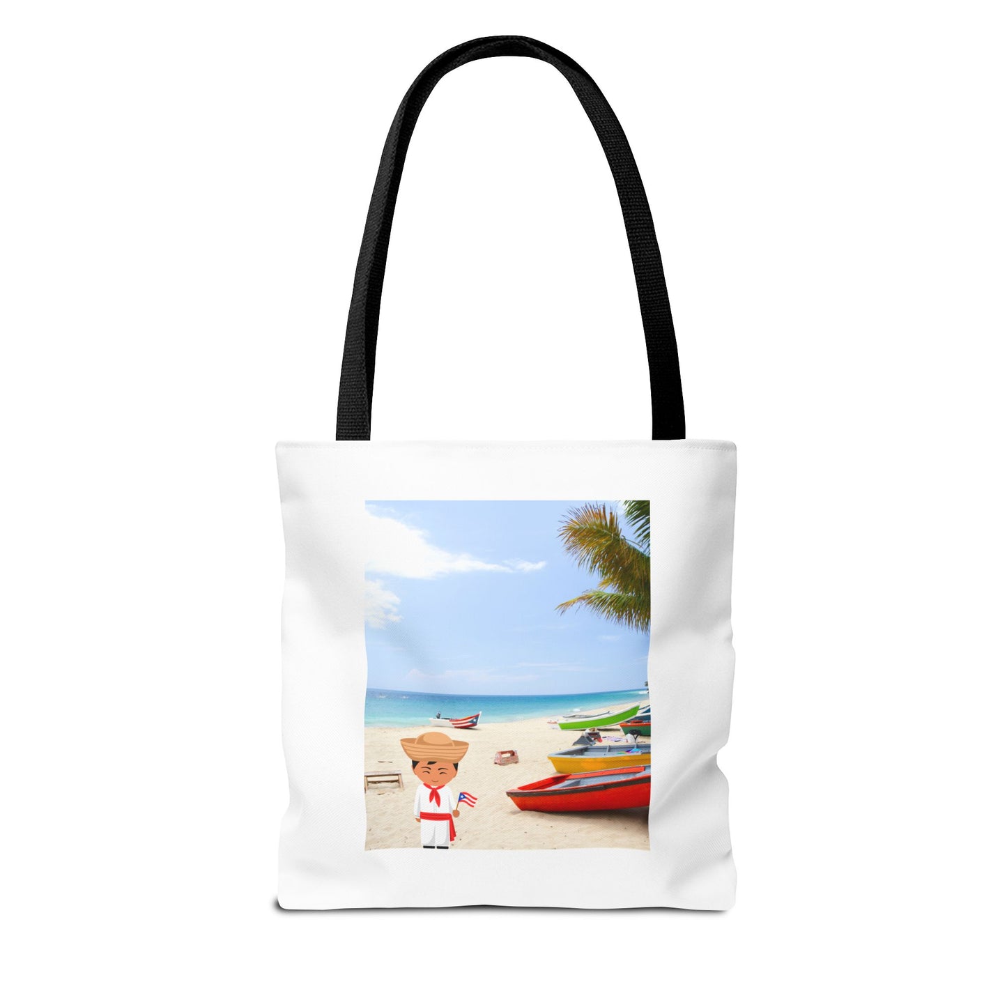 Vibrant Puerto Rican Tote Bag, Beach Carryall, Cultural Shopping Bag, Puerto Rico Pride, Vacation Accessory, Summer Essentials