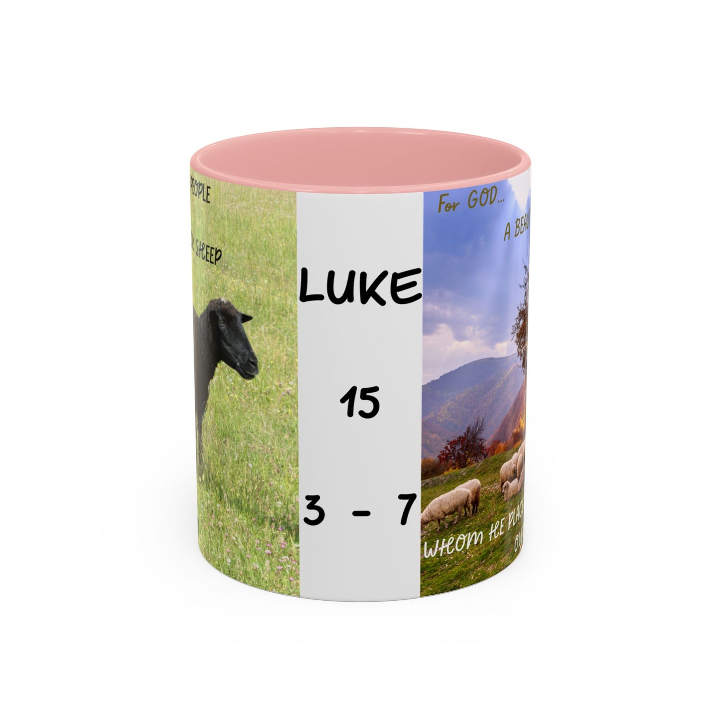 BLACK SHEEP Beautiful Sheep Coffee Mug, Inspirational Luke 15:3-7 Mug, Nature Lover Gift, Faith-Based Beverage Cup, Unique Farmhouse Decor