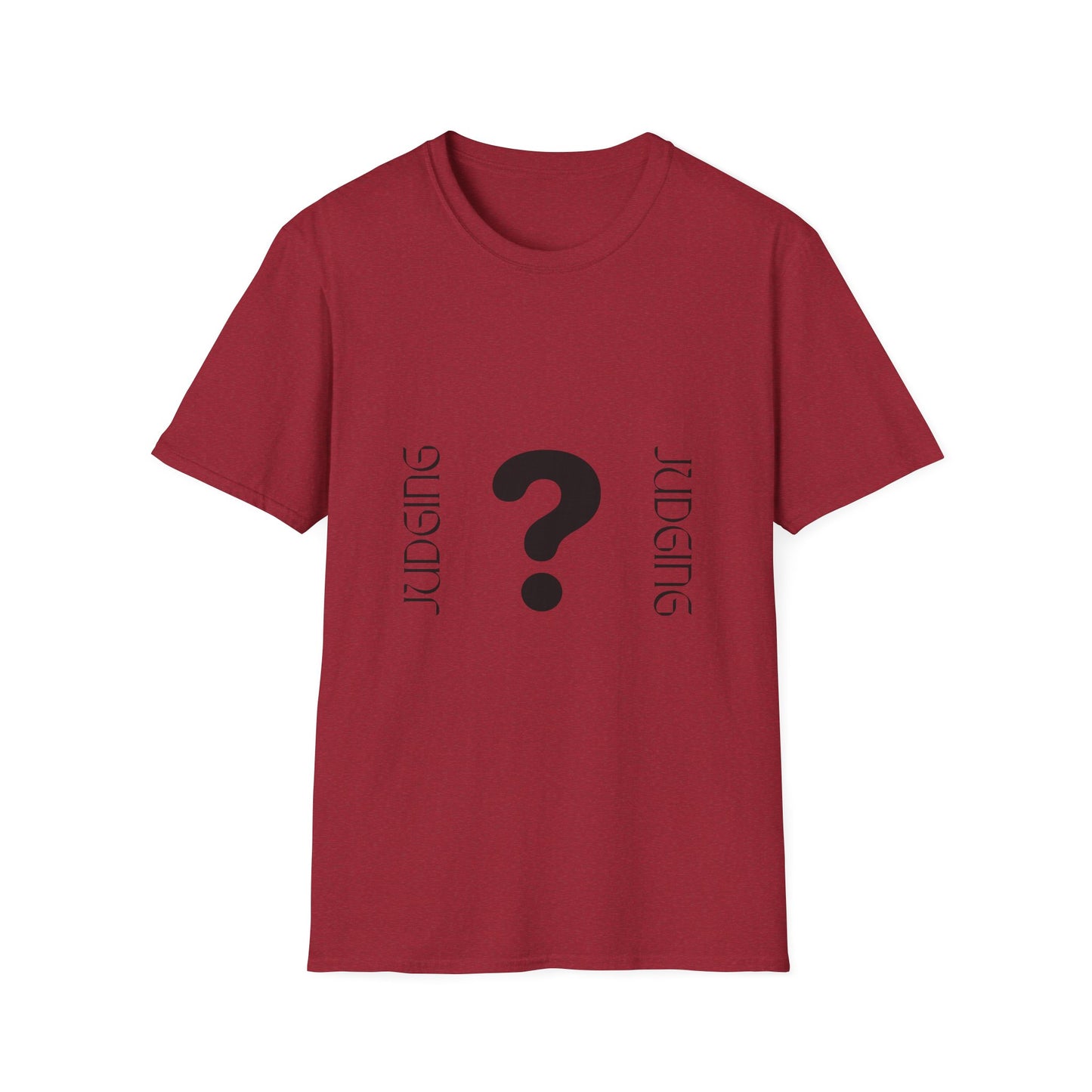 JUDGING Whimsical Unisex T-Shirt with Playful Door Design - Fun Gift for Friends, Casual Wear, Birthday Surprise, Everyday Humor, Quirky Style