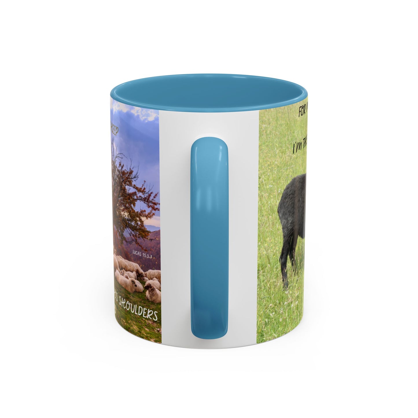 BLACK SHEEP Beautiful Sheep Coffee Mug, Inspirational Luke 15:3-7 Mug, Nature Lover Gift, Faith-Based Beverage Cup, Unique Farmhouse Decor