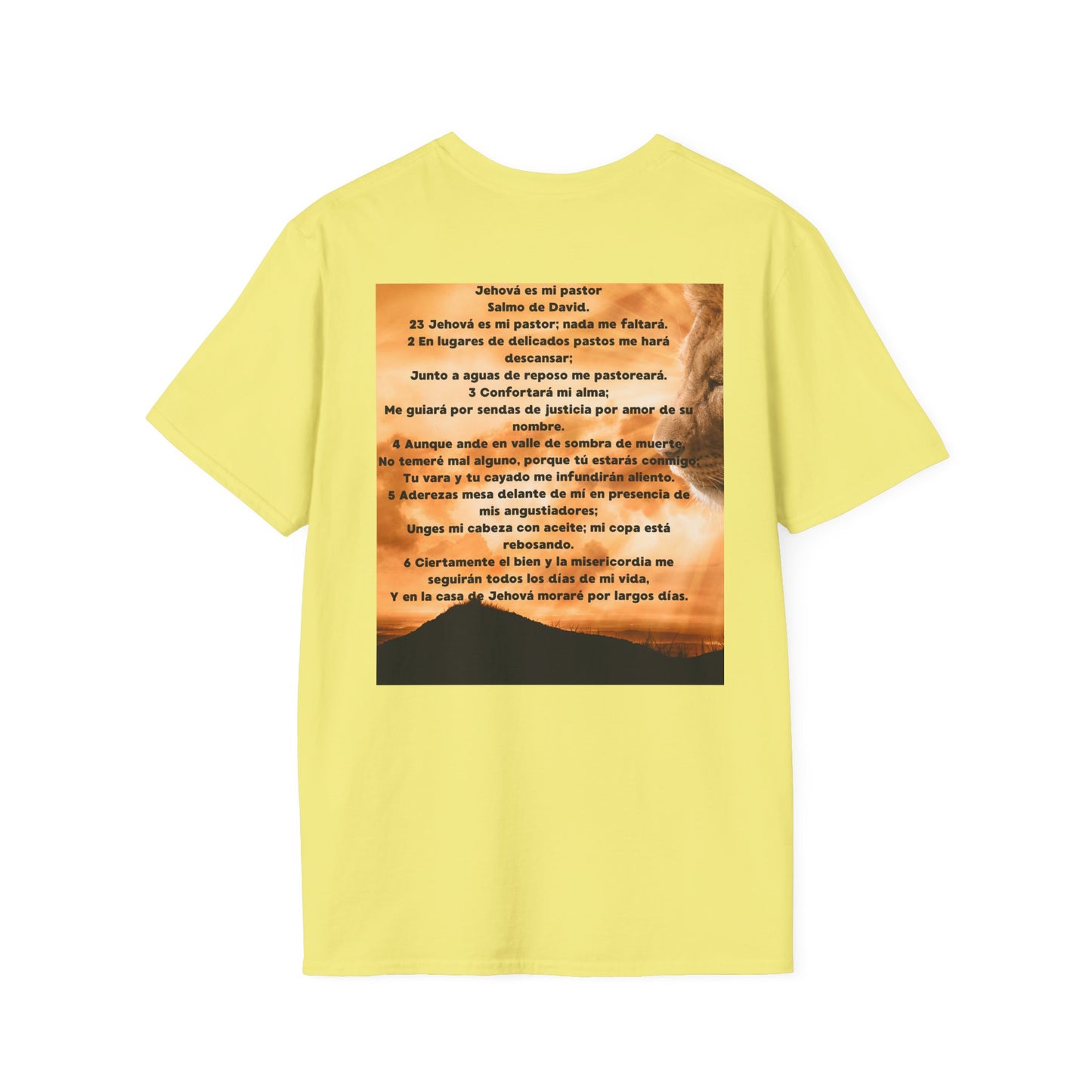 SALMOS 23 Inspirational Unisex T-Shirt with Psalm 23 Design, Motivational Gift for Friends, Faith-Based Apparel, Religious Shirt, Casual Wear