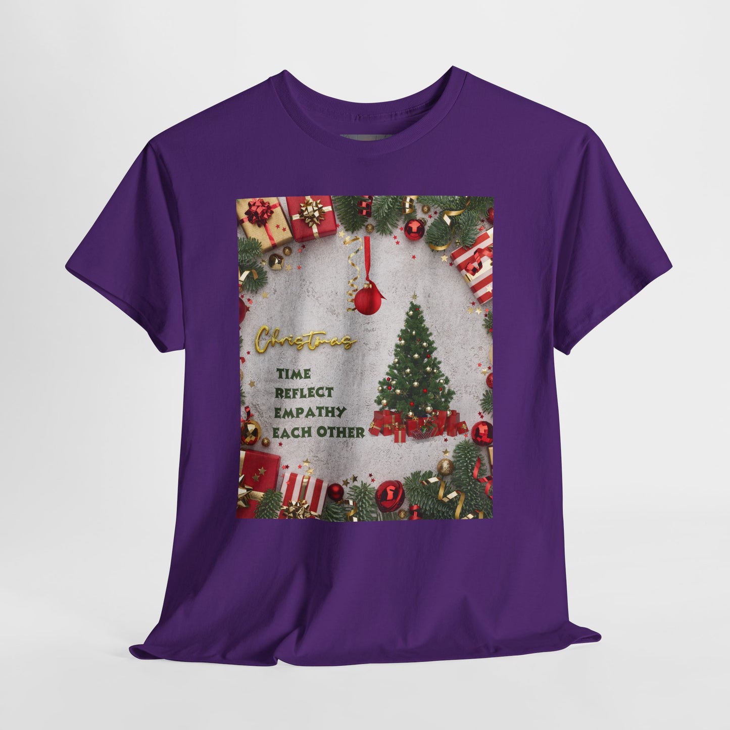 Christmas-Themed Unisex Heavy Cotton Tee, Holiday Gift, Festive Apparel, Family Gatherings, New Year Celebrations, Cute Christmas Shirt