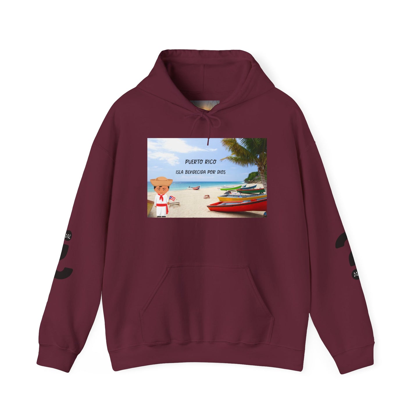 Puerto Rico Love Hooded Sweatshirt, Beach Vibes Sweatshirt, Unisex Vacation Hoodie, Island Life Apparel, Tropical Gift for Travelers