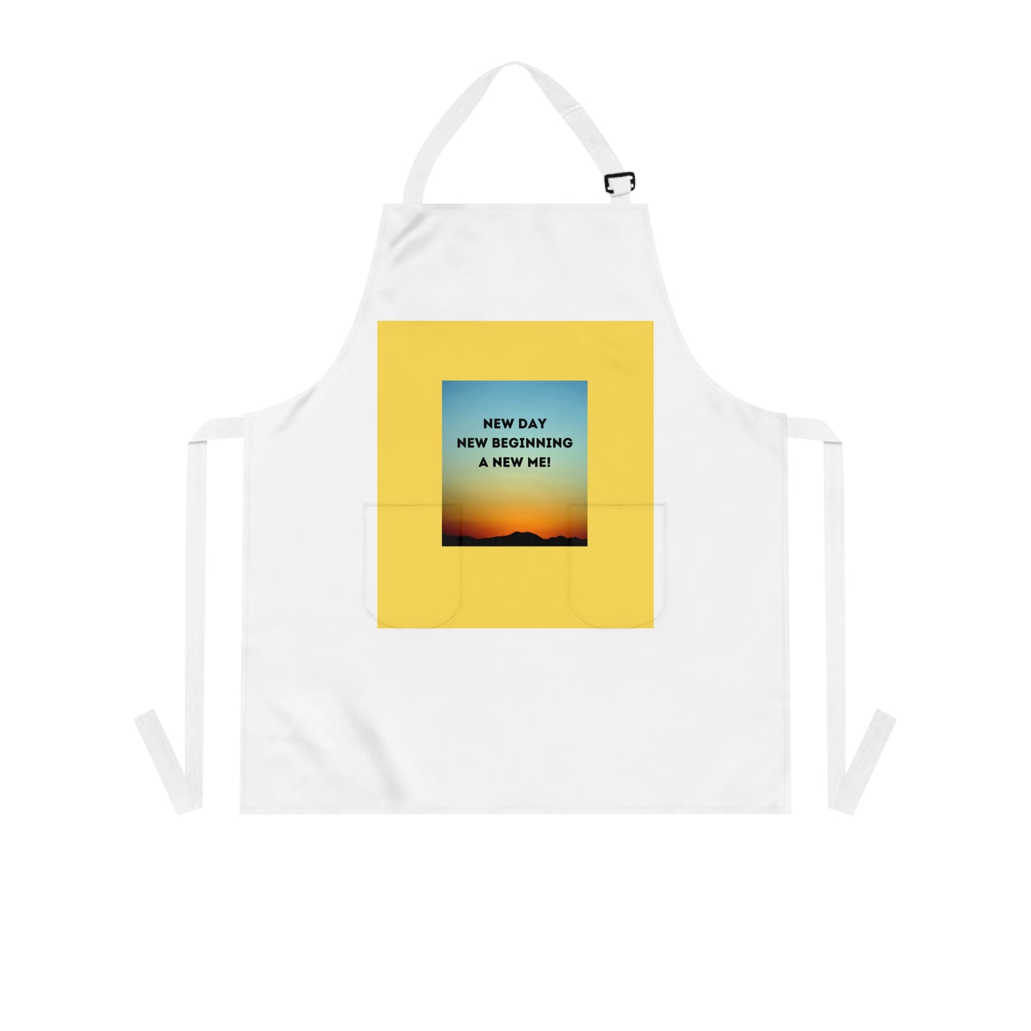 NEW DAY NEW BEGINNING A NEW ME Apron (AOP)