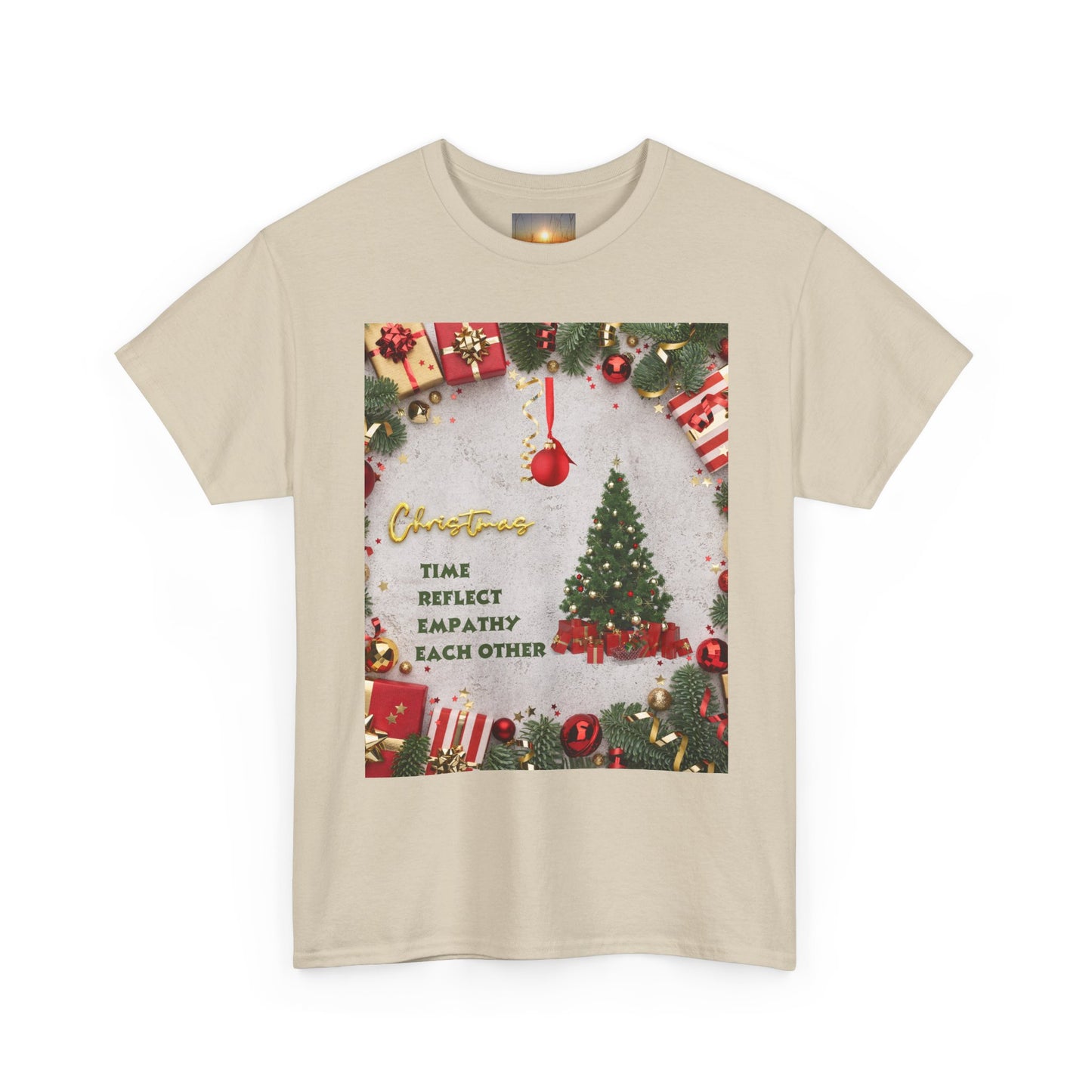 Christmas-Themed Unisex Heavy Cotton Tee, Holiday Gift, Festive Apparel, Family Gatherings, New Year Celebrations, Cute Christmas Shirt
