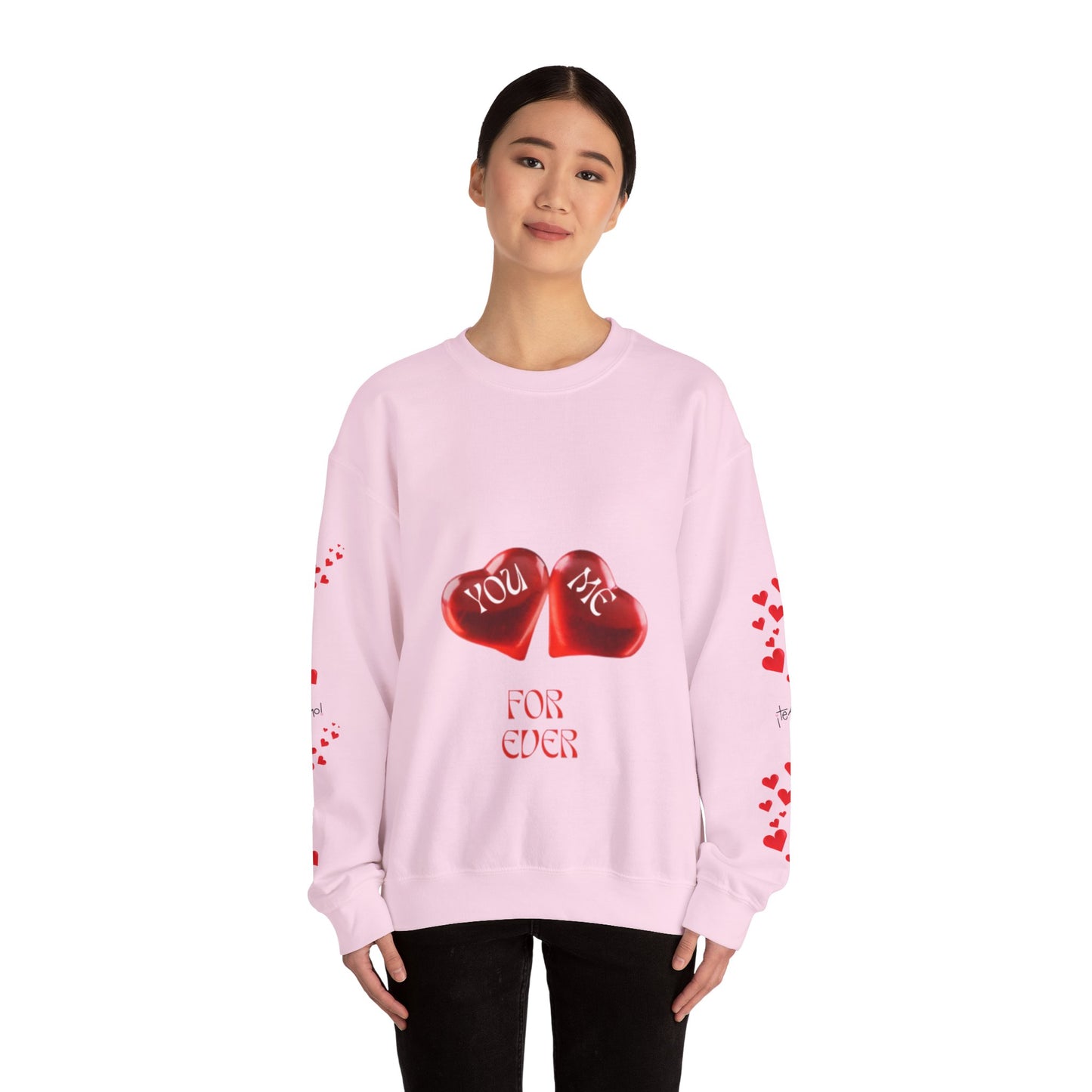 YOU AND ME Romantic Crewneck Sweatshirt, Valentine's Day Gift, Heart Sweatshirt, Unisex Love Hoodie, Couples Apparel