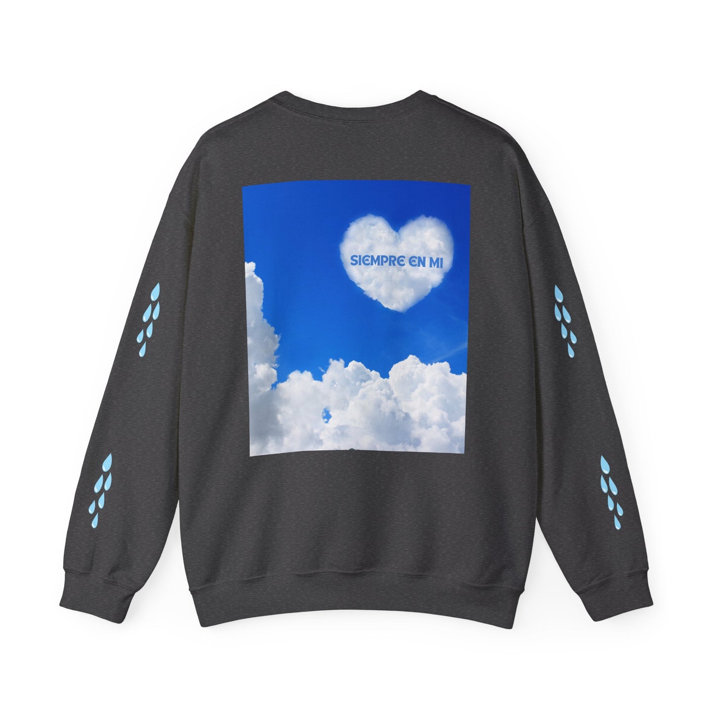 TE MANDO BESOS Heavenly Love Sweatshirt, Spiritual Crewneck, Angelic Gift, Cloud Art Pullover, Heartfelt Comfort Wear, Perfect for Love Celebrations