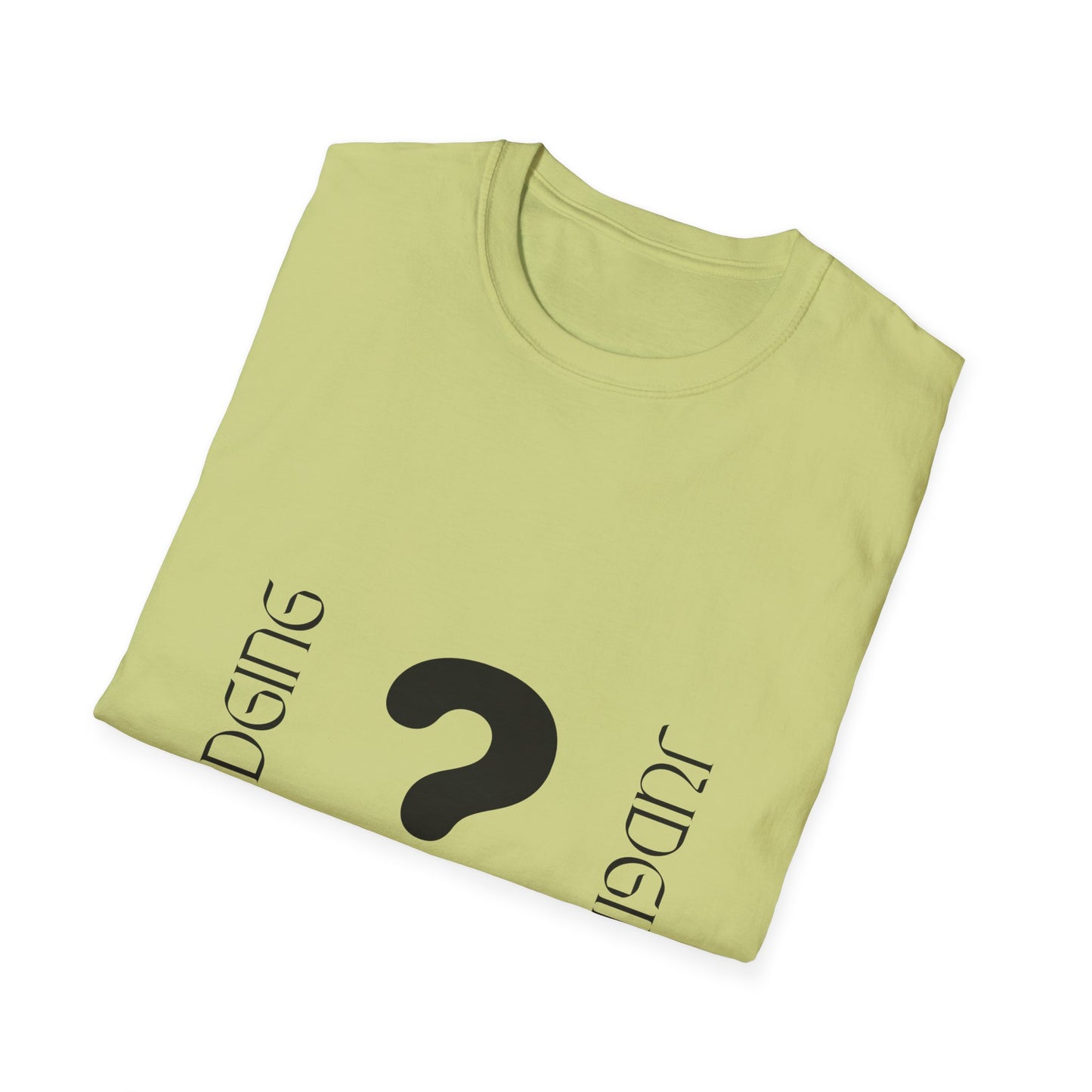 JUDGING Whimsical Unisex T-Shirt with Playful Door Design - Fun Gift for Friends, Casual Wear, Birthday Surprise, Everyday Humor, Quirky Style
