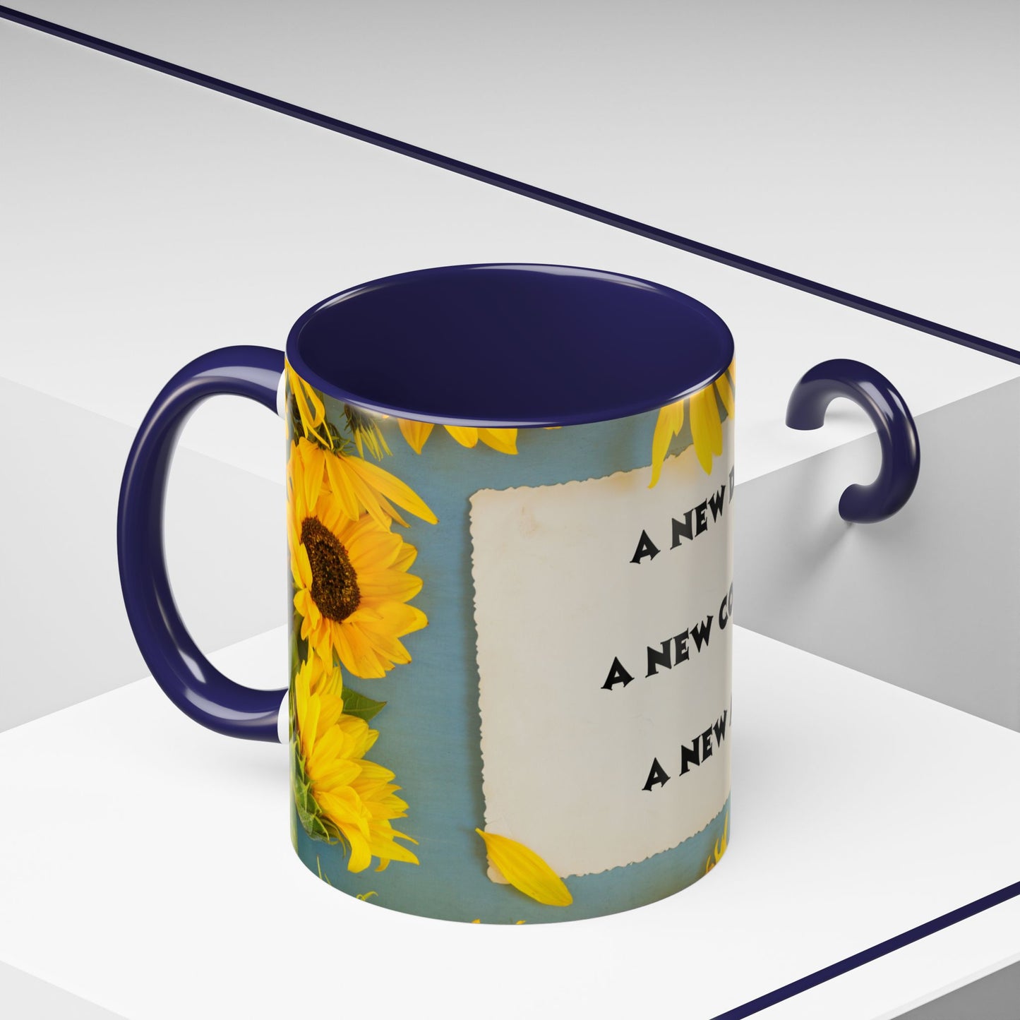 A NEW COFFEE A NEW DAY A NEW ME... Accent Coffee Mug, 11oz
