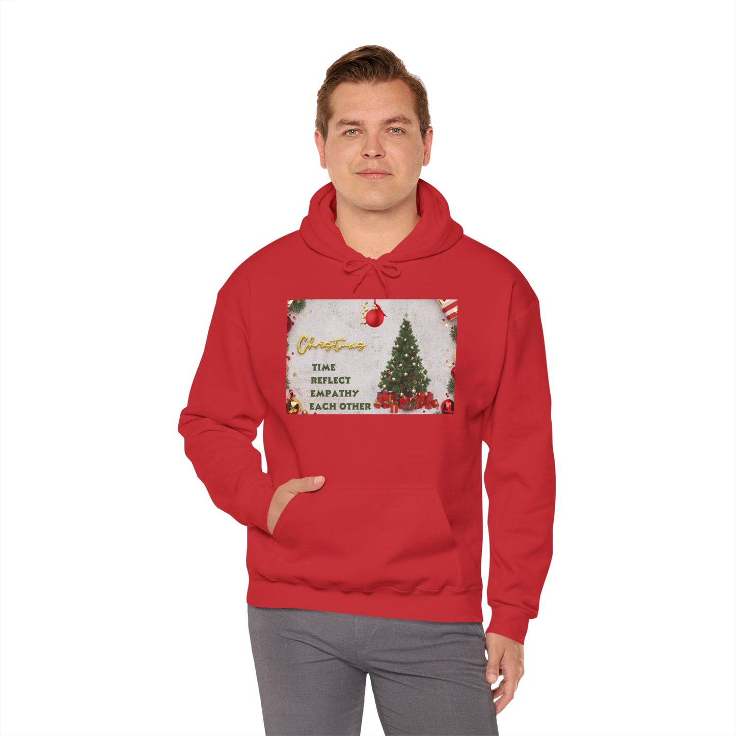 Christmas Vibe Hoodie, Festive Sweatshirt for Holiday Celebrations, Cozy Gift for Friends and Family, Unisex Winter Wear, Reflect Empathy