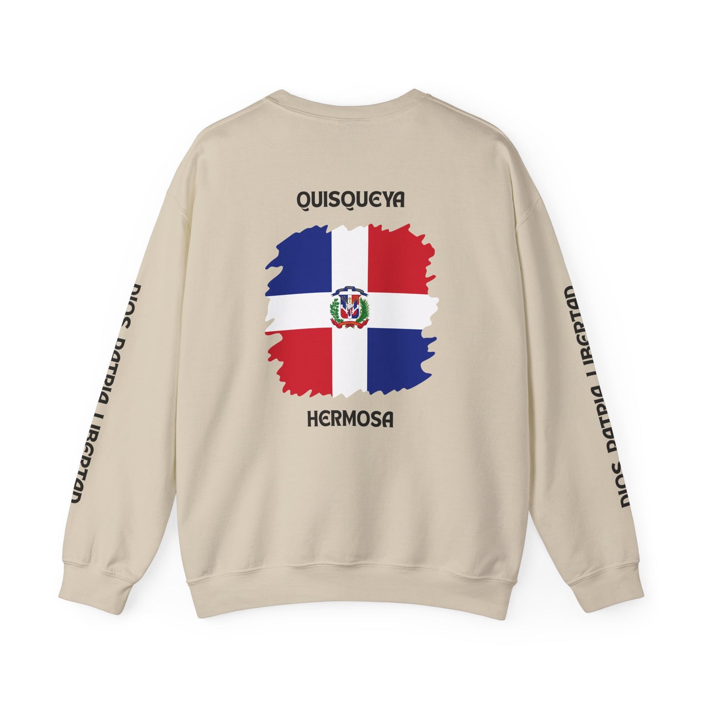 QUISQUEYA HERMOSA Tropical Paradise Sweatshirt - Dios Patria Libertad, Quisqueya Hermosa, Dominican Republic Gift, Beach Vibes, Unisex Crewneck