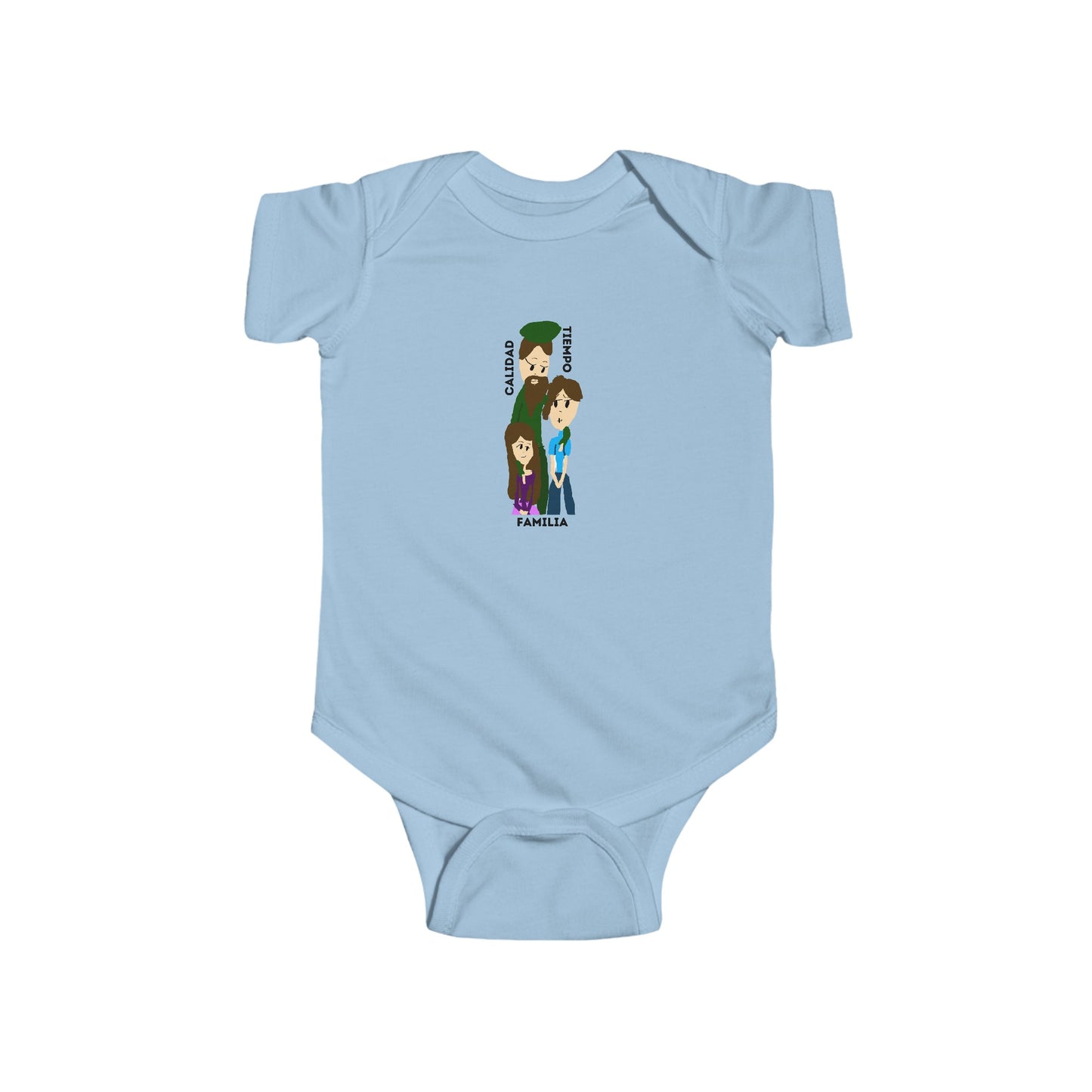 CALIDAD TIEMPO FAMILIA ISAAC IDYER ARTS DESINGS Infant Fine Jersey Bodysuit