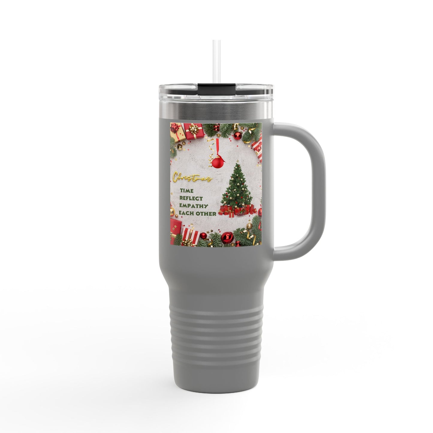 Holiday Insulated Travel Mug, 40oz | Christmas Gift, Travel Coffee Cup, Winter Drinkware, Reusable Mug, Eco-Friendly Beverage Container