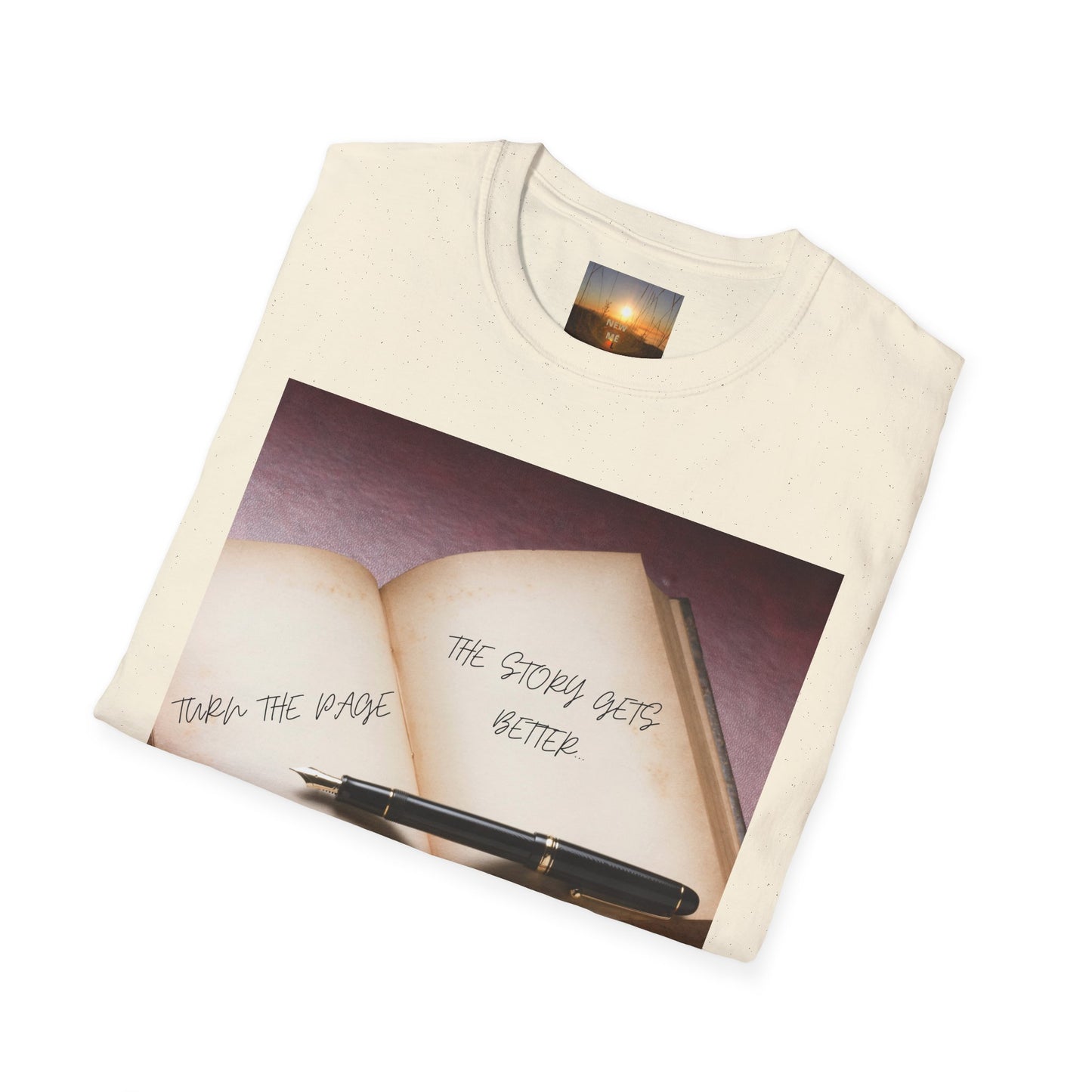 TURN THE PAGE Inspirational Book T-Shirt, Motivational Tee, Reading Lover Gift, Journal Enthusiast Apparel, Bookworm T-Shirt, Literary Quote Shirt