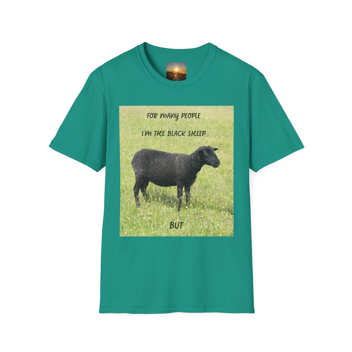 BLACK SHEEP Playful Sheep Graphic T-Shirt, Fun Tee for Animal Lovers, Gift for Sheeple, Humorous Farm Shirt, Cute Casual Top