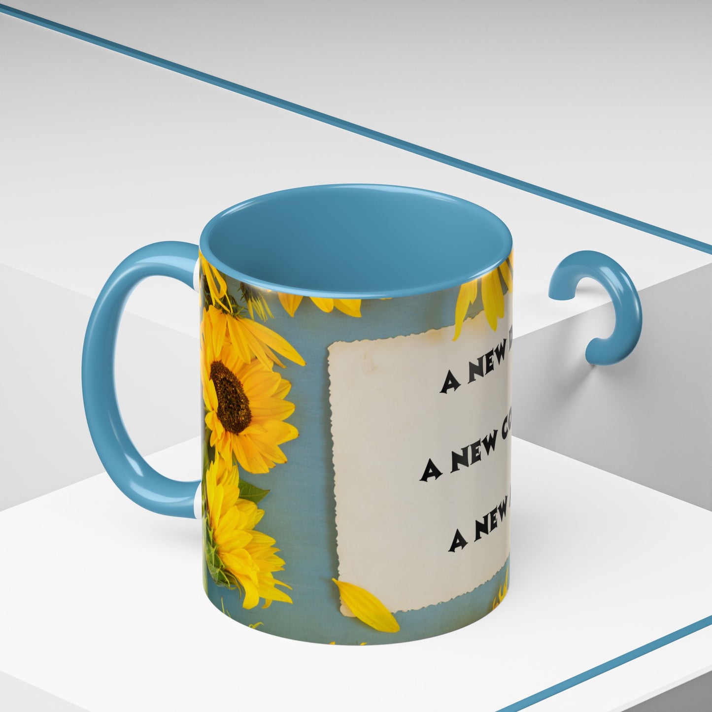 A NEW COFFEE A NEW DAY A NEW ME... Accent Coffee Mug, 11oz