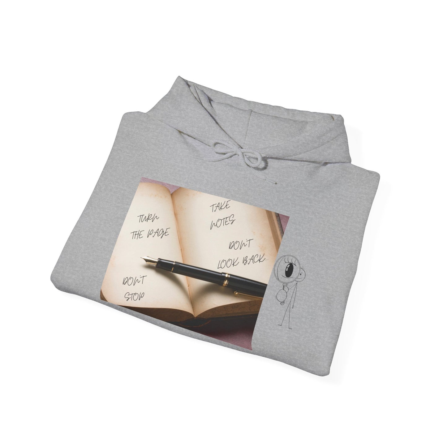 TURN THE PAGE Inspirational Quote Hoodie, Cozy Sweatshirt for Writers, Motivational Gift, Book Lover Apparel, Perfect for Holidays