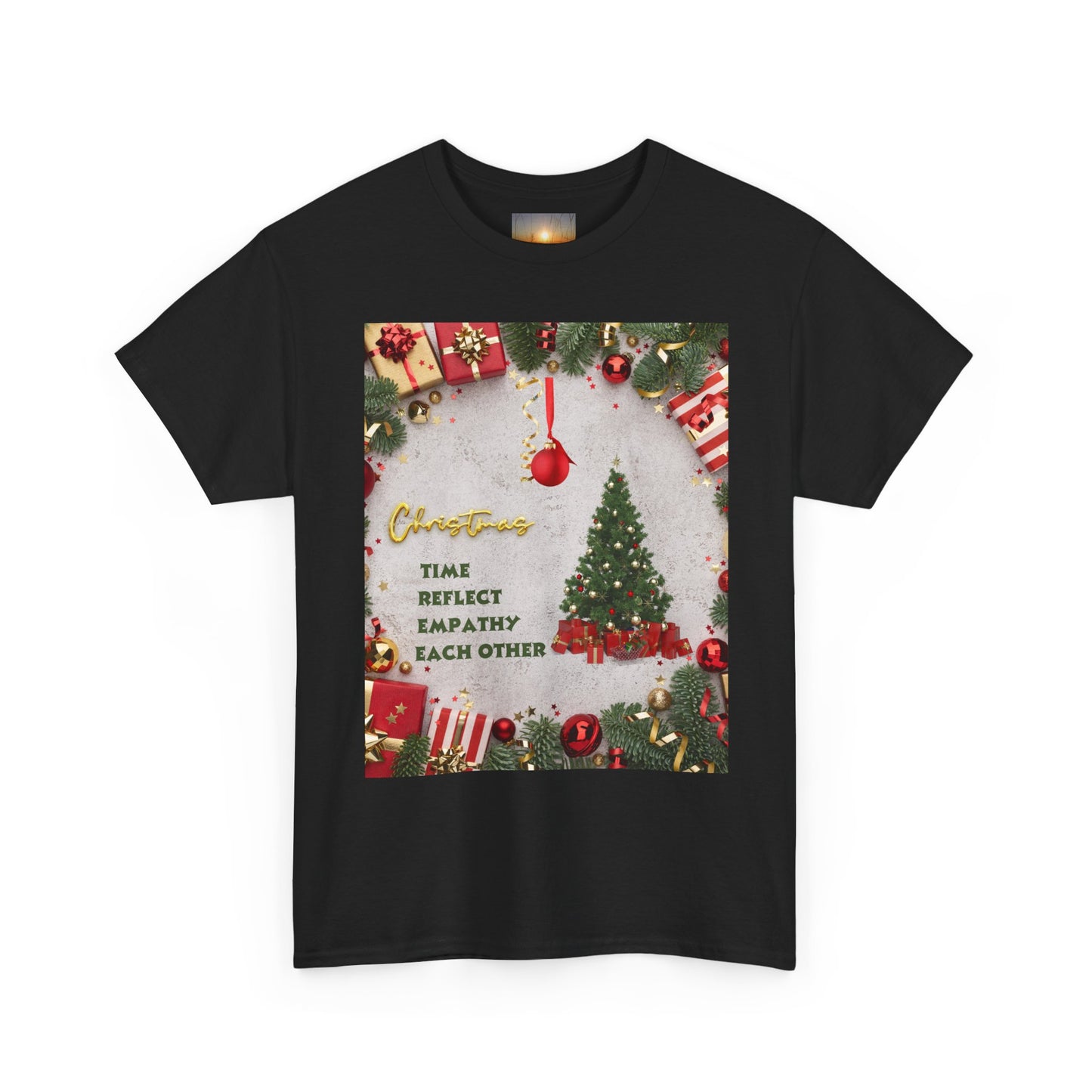 Christmas-Themed Unisex Heavy Cotton Tee, Holiday Gift, Festive Apparel, Family Gatherings, New Year Celebrations, Cute Christmas Shirt