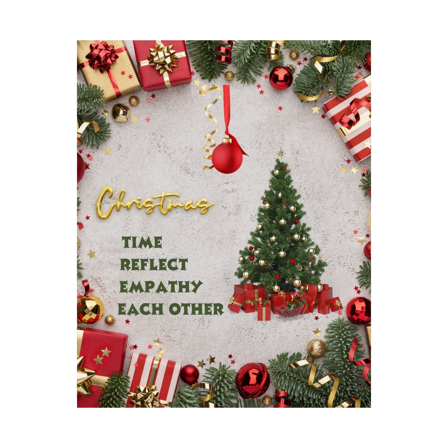 Christmas Themed Matte Vertical Posters, Holiday Wall Decor, Festive Art Print, Seasonal Decor, Gift for Family and Friends