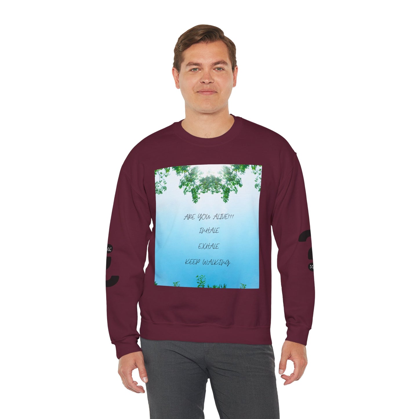 ARE YOU ALIVE Crewneck Sweatshirt, Motivational Gift, Cozy Relaxed Wear, Nature Vibes, Unisex Sweatshirt, Self-Care