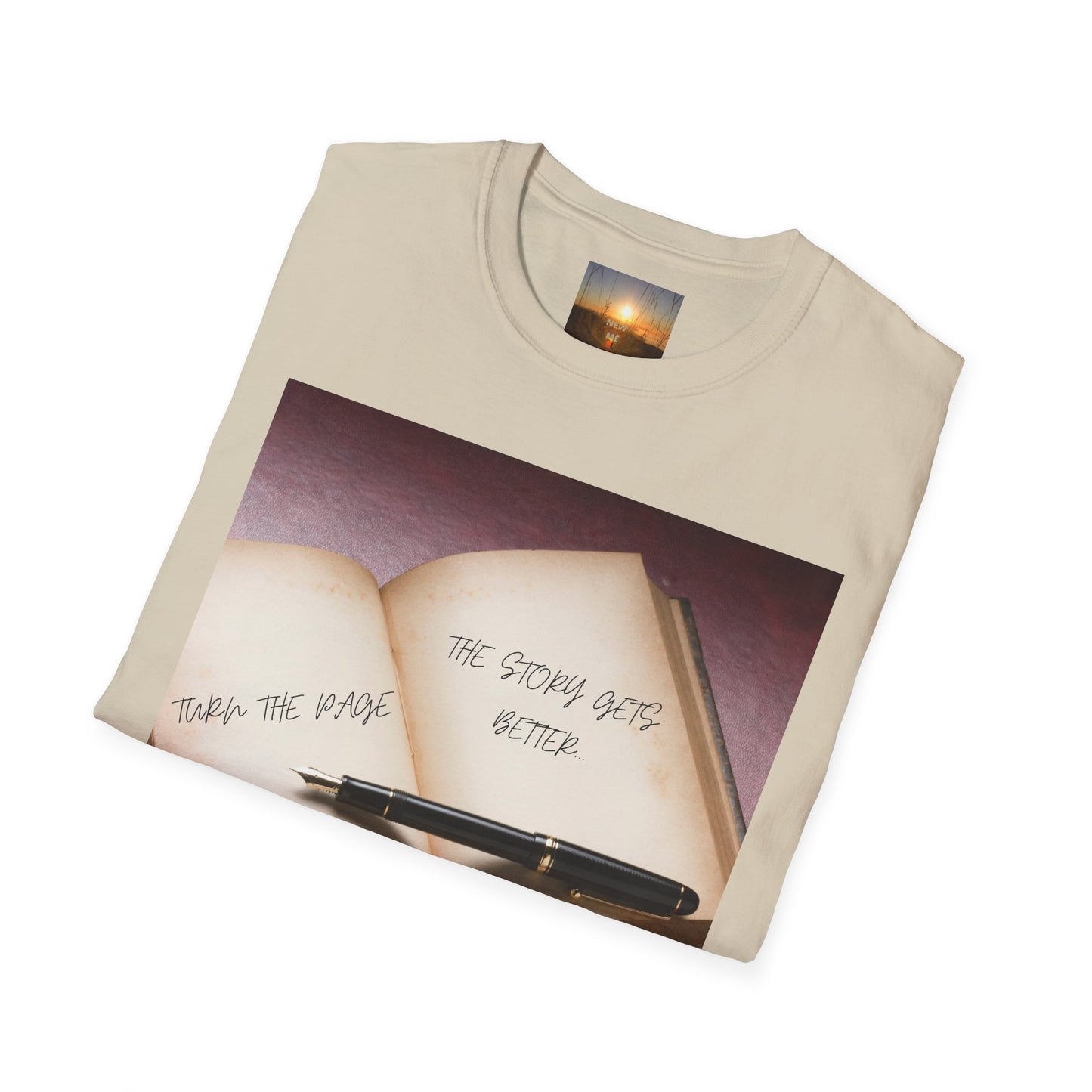 TURN THE PAGE Inspirational Book T-Shirt, Motivational Tee, Reading Lover Gift, Journal Enthusiast Apparel, Bookworm T-Shirt, Literary Quote Shirt