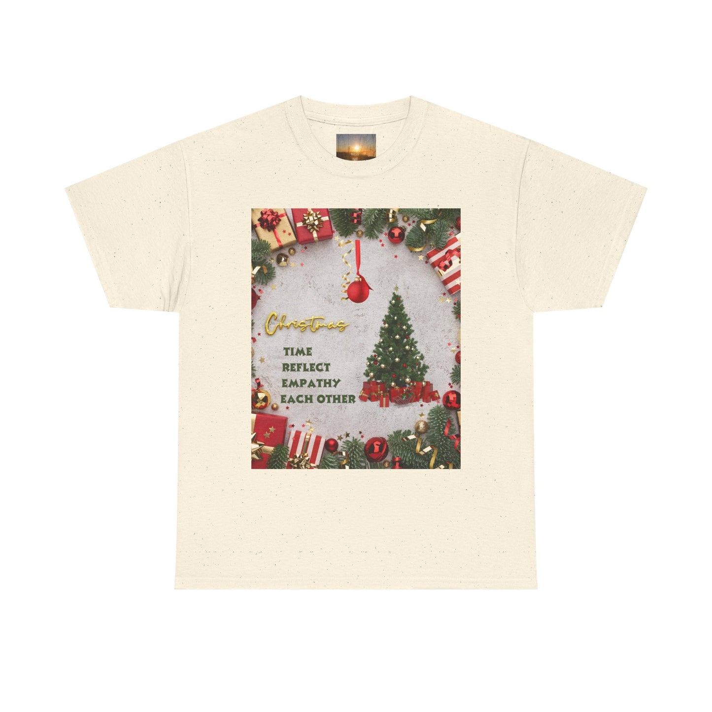 Christmas-Themed Unisex Heavy Cotton Tee, Holiday Gift, Festive Apparel, Family Gatherings, New Year Celebrations, Cute Christmas Shirt