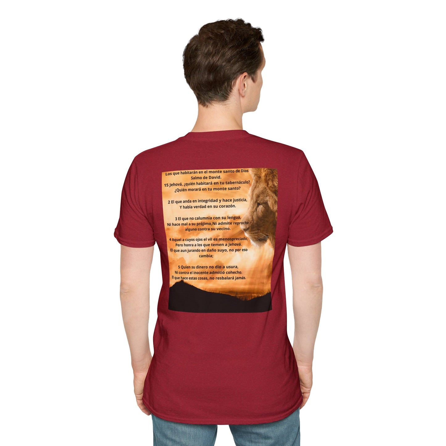 SALMOS 15 Inspirational T-Shirt, Unisex Softstyle Tee, Birthday Gift, Motivational Shirt, Soft Cotton Top, Unique Design