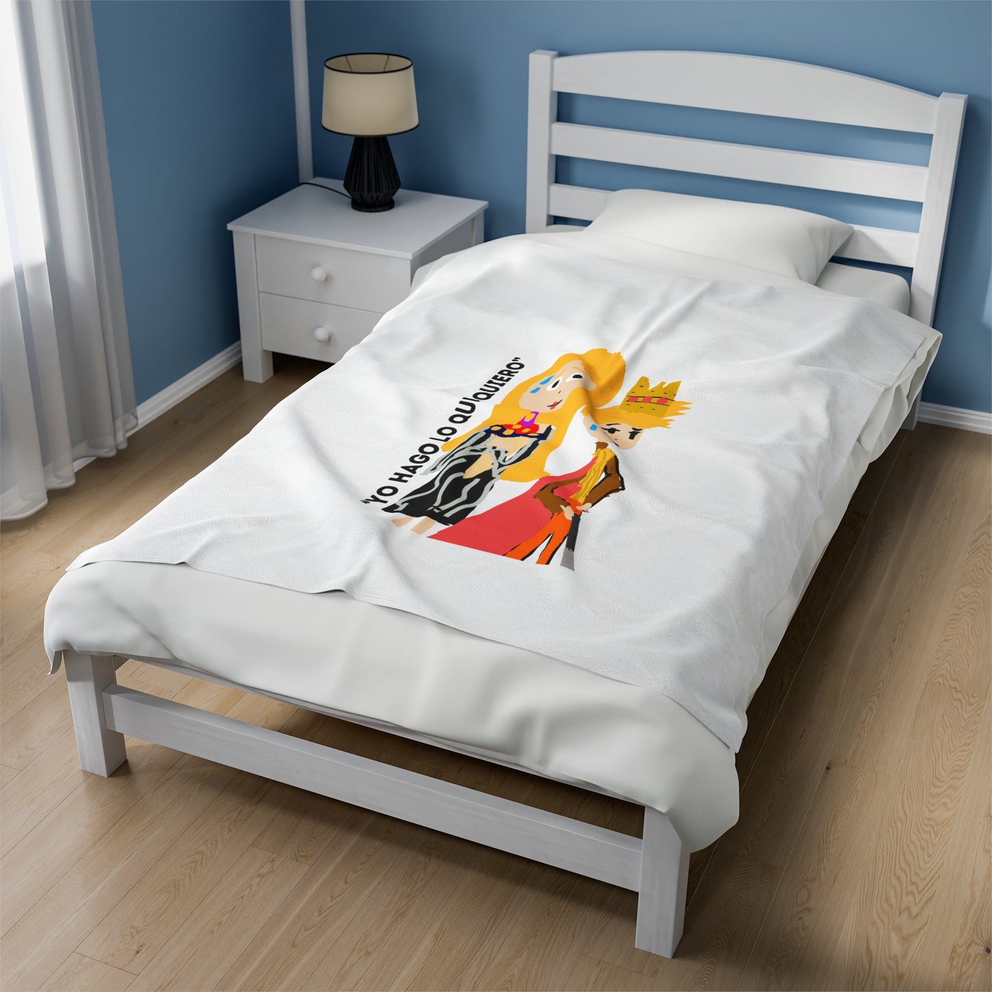 YO HAGO LO QUE QUIERO Velveteen Plush Blanket