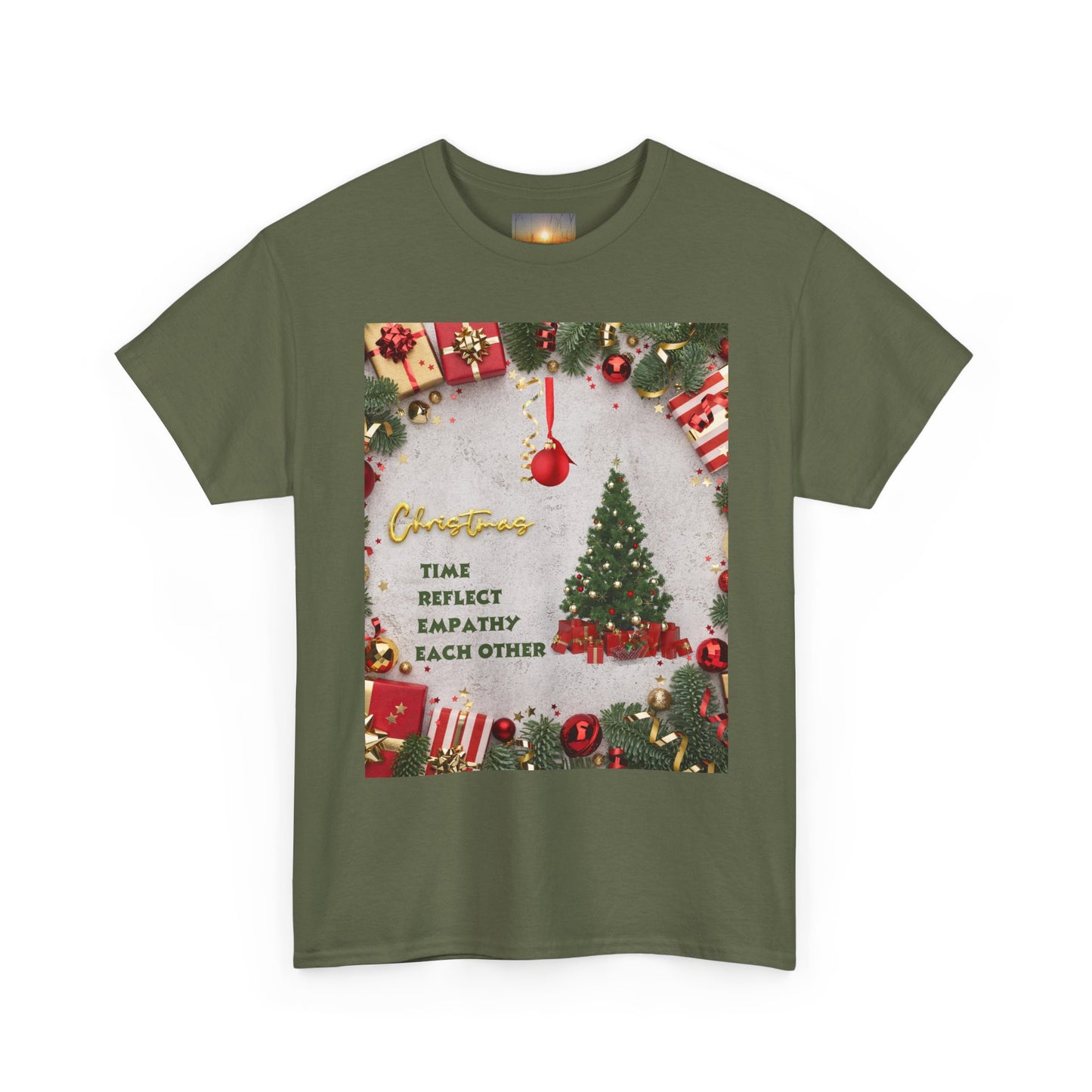 Christmas-Themed Unisex Heavy Cotton Tee, Holiday Gift, Festive Apparel, Family Gatherings, New Year Celebrations, Cute Christmas Shirt