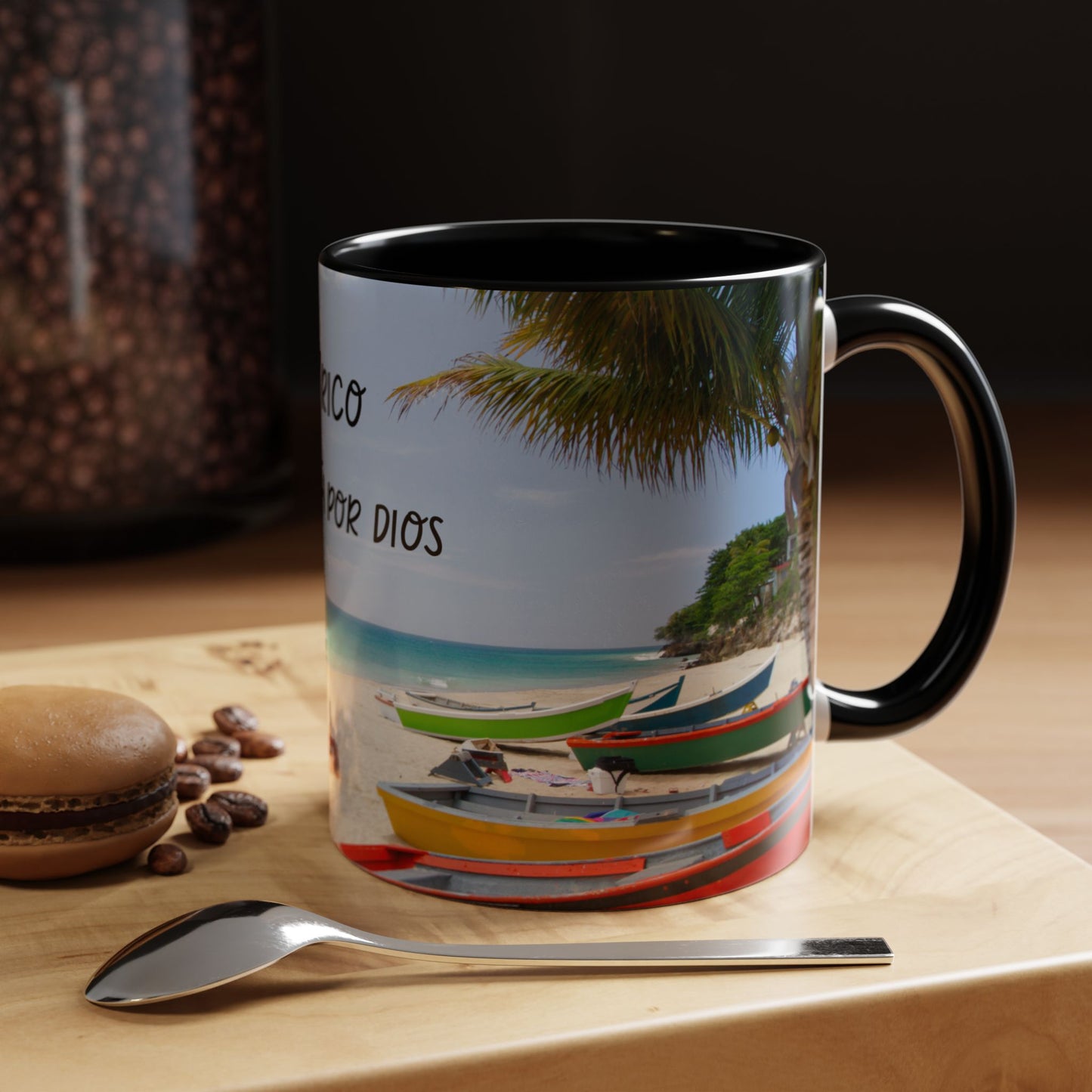Puerto Rico Accent Coffee Mug - Tropical Beach Vibes, Travel Gift, Summer Decor, Coffee Lover's Cup, Unique Mug for Her