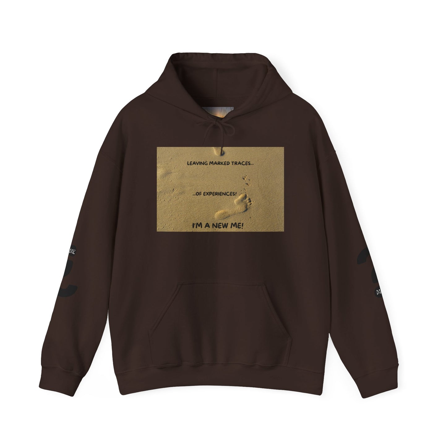 LEAVING MARKED TRACES Unisex Hooded Sweatshirt – Embrace Change, Perfect for Motivational Gifts, Cozy Casual Wear, Comfortable Daily Style, Inspirational Apparel