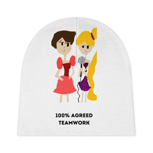 100 % AGREED TEAMWORKS ISAAC IDYERV ARTS DESINGS Baby Beanie (AOP)