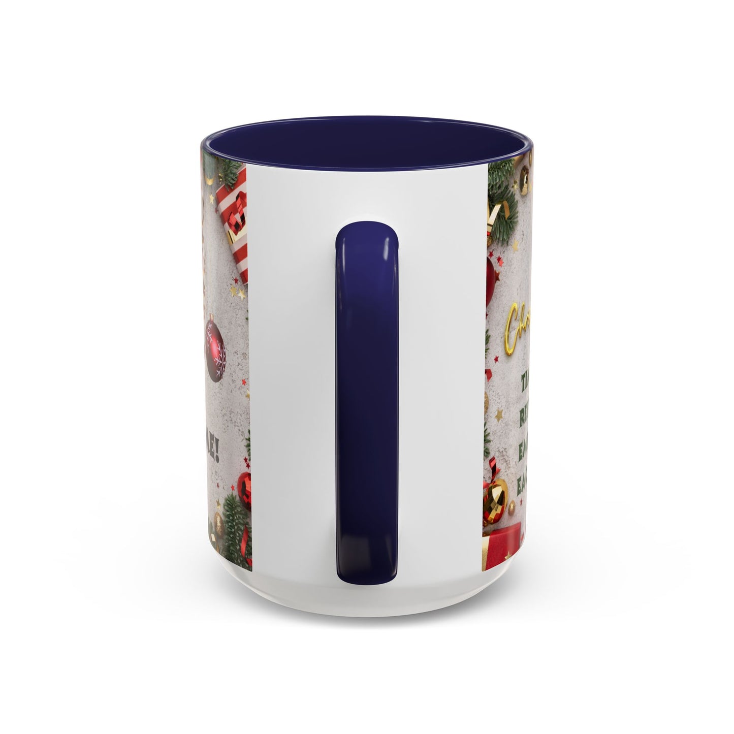 Festive Accent Coffee Mug for New Beginnings, Holiday Gift for Friends, Christmas Celebration, Unique Home Decor, Motivational Drinkware