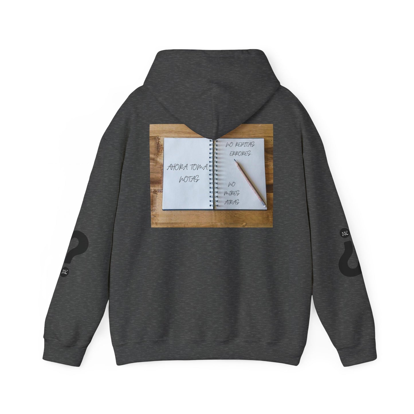 PASA LA PAGINA Inspirational Unisex Hoodie, Motivational Sweatshirt, Cozy Gift for Students, Printable Hoodie, Note-Taking Style