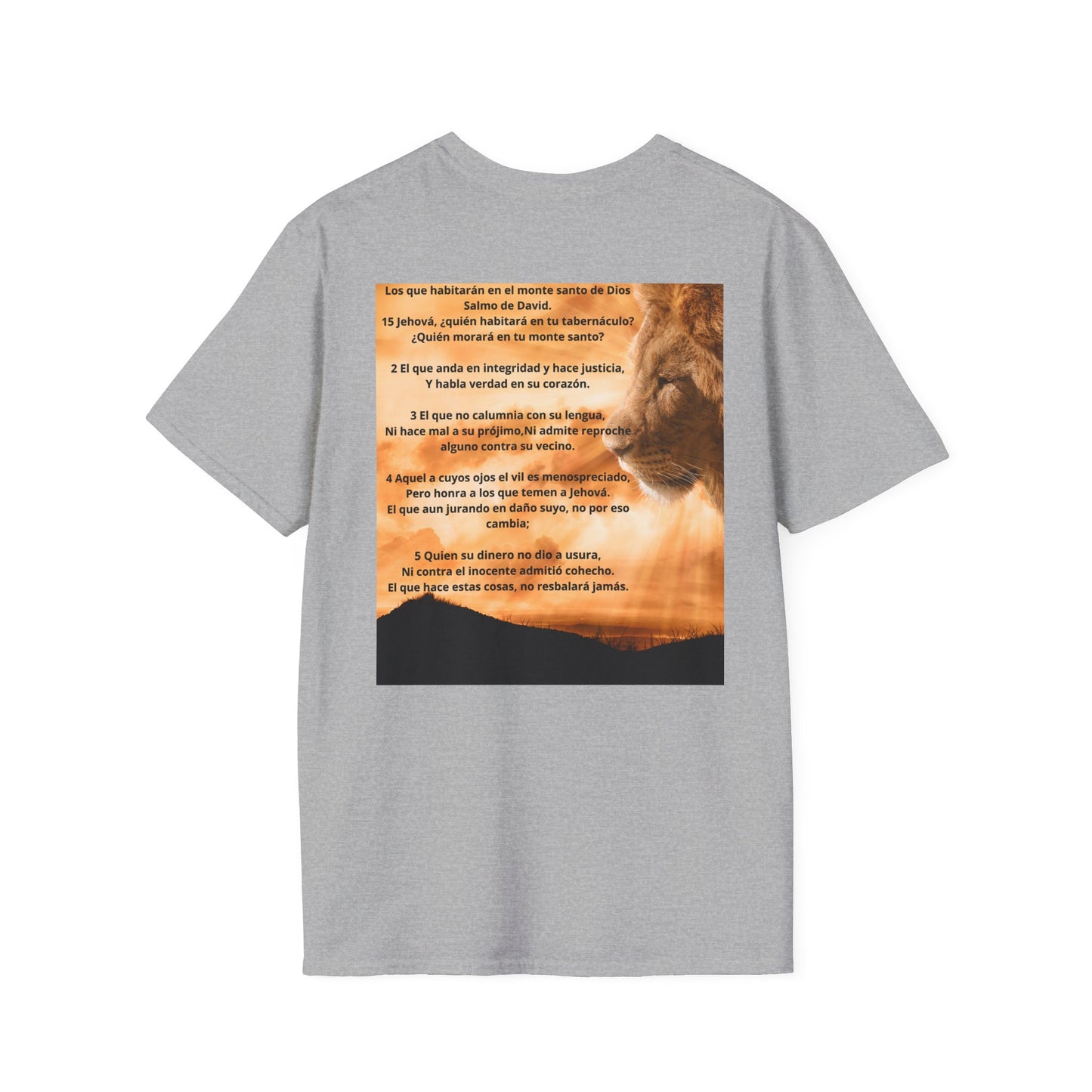SALMOS 15 Inspirational T-Shirt, Unisex Softstyle Tee, Birthday Gift, Motivational Shirt, Soft Cotton Top, Unique Design