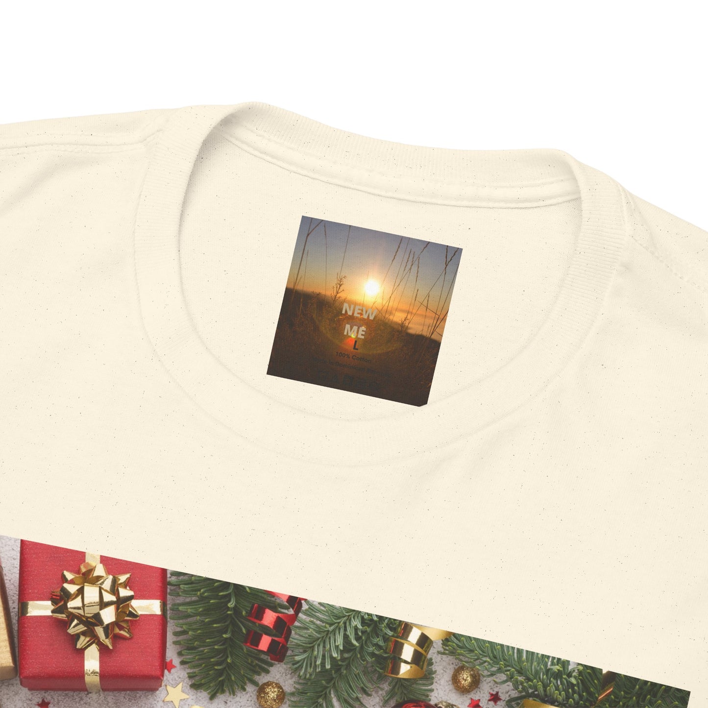 Christmas-Themed Unisex Heavy Cotton Tee, Holiday Gift, Festive Apparel, Family Gatherings, New Year Celebrations, Cute Christmas Shirt