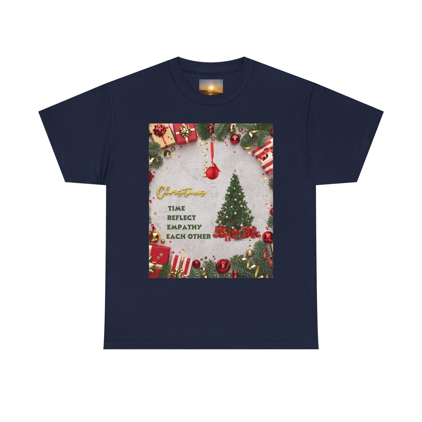 Christmas-Themed Unisex Heavy Cotton Tee, Holiday Gift, Festive Apparel, Family Gatherings, New Year Celebrations, Cute Christmas Shirt