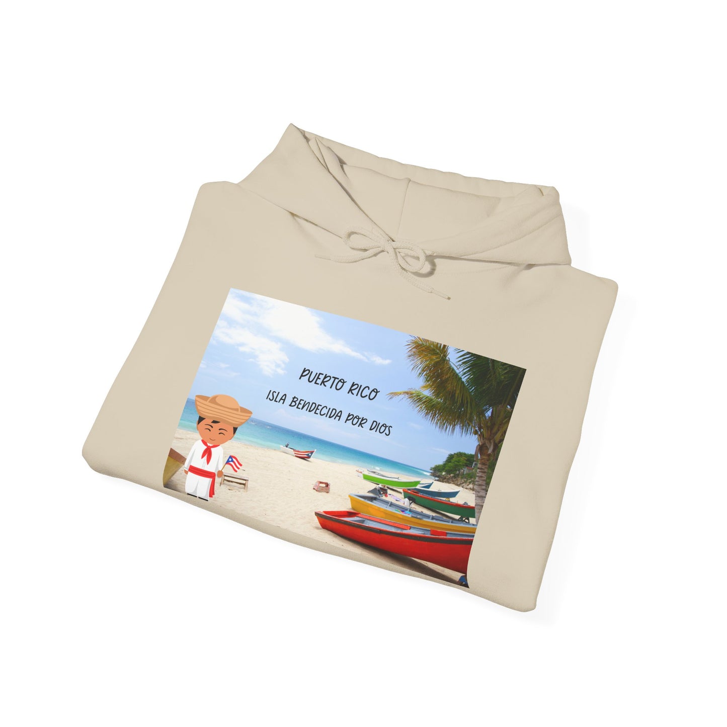 Puerto Rico Love Hooded Sweatshirt, Beach Vibes Sweatshirt, Unisex Vacation Hoodie, Island Life Apparel, Tropical Gift for Travelers