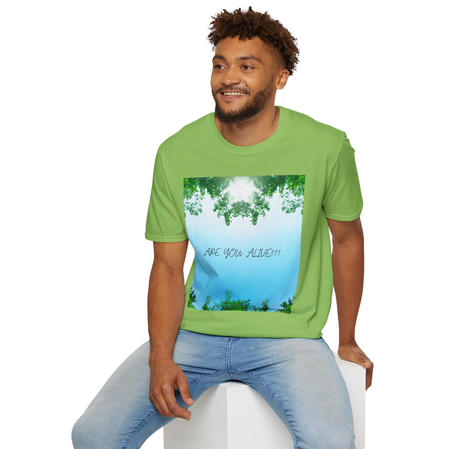 ARE YOU ALIVE? T-Shirt - Inspirational Design, Unisex Graphic Tee for Mindfulness, Casual Wear, Gifts for Nature Lovers, Positive Vibes