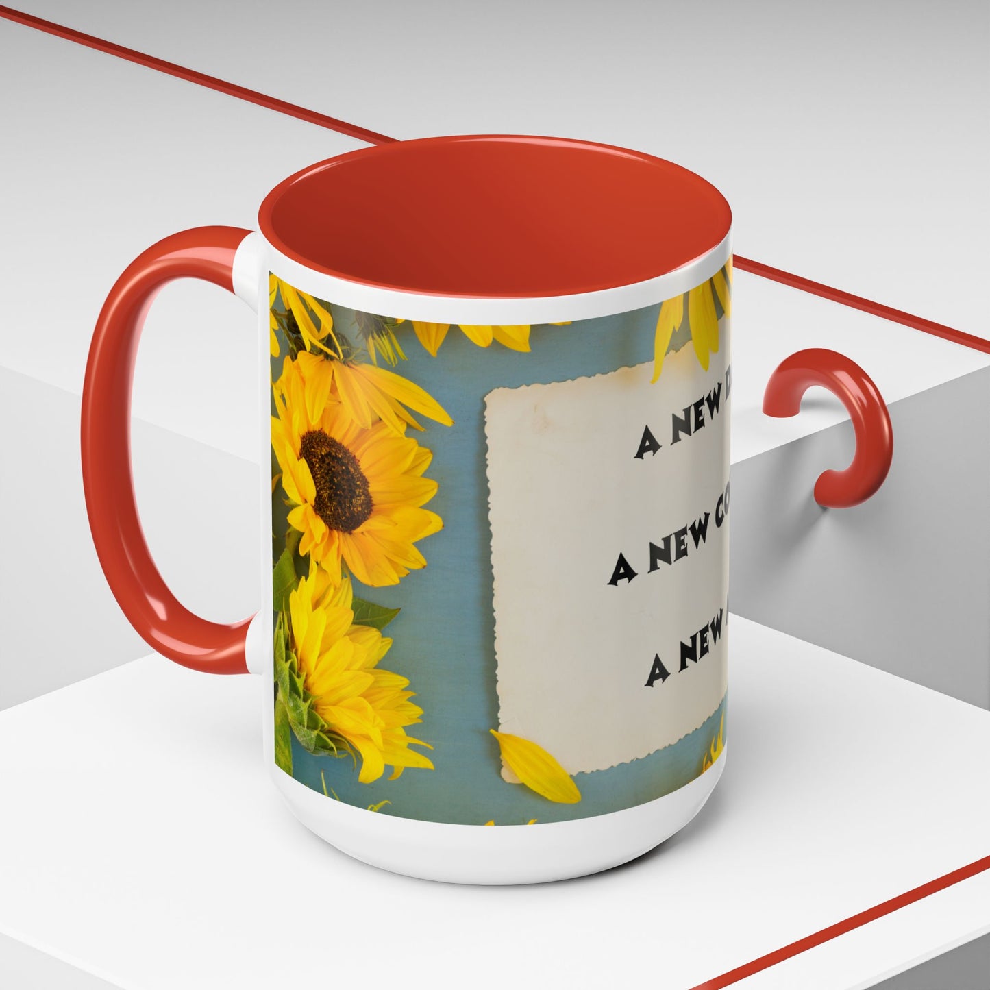 A NEW COFFEE A NEW DAY A NEW ME... Accent Coffee Mug, 11oz