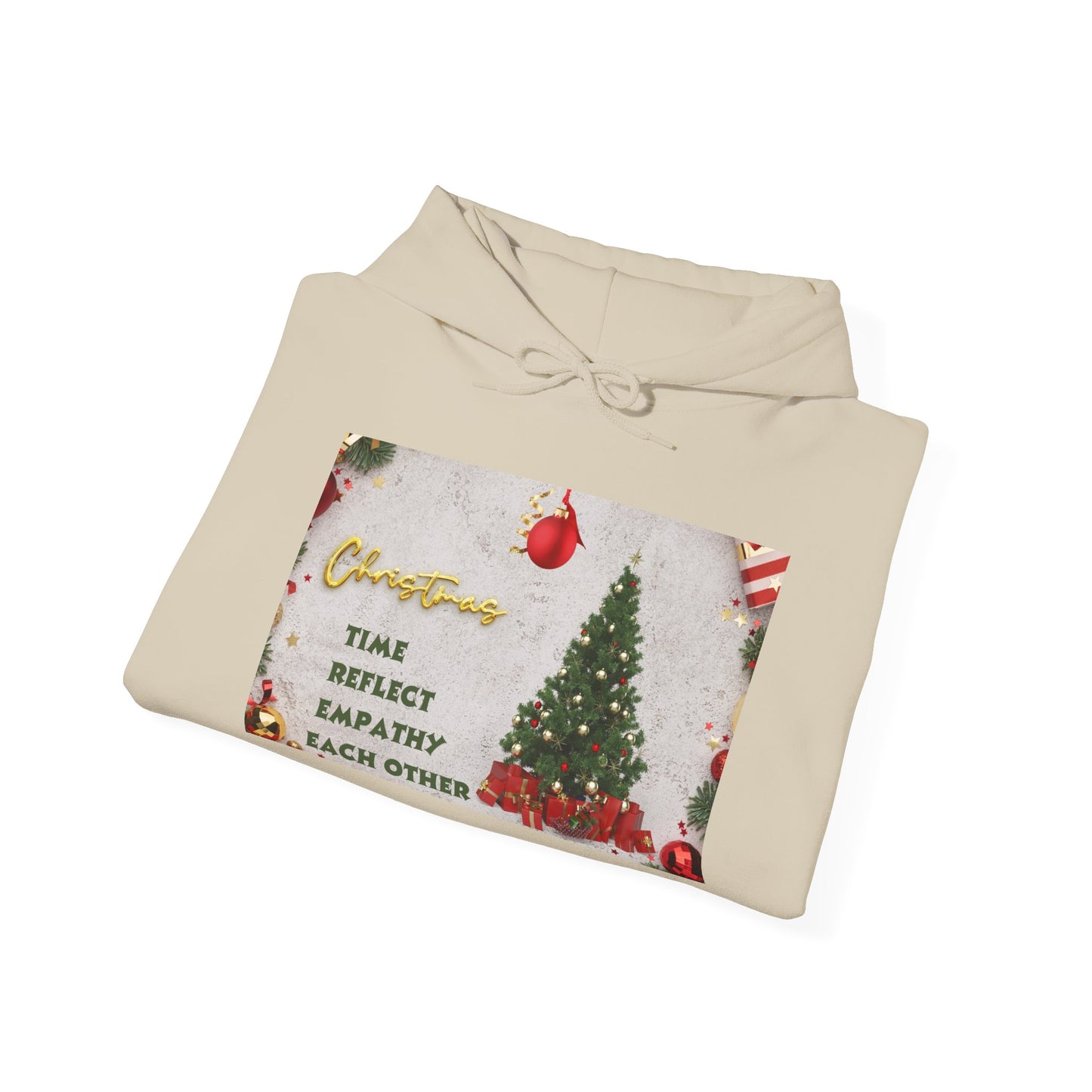Christmas Vibe Hoodie, Festive Sweatshirt for Holiday Celebrations, Cozy Gift for Friends and Family, Unisex Winter Wear, Reflect Empathy