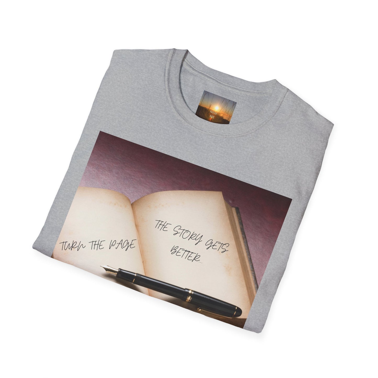 TURN THE PAGE Inspirational Book T-Shirt, Motivational Tee, Reading Lover Gift, Journal Enthusiast Apparel, Bookworm T-Shirt, Literary Quote Shirt