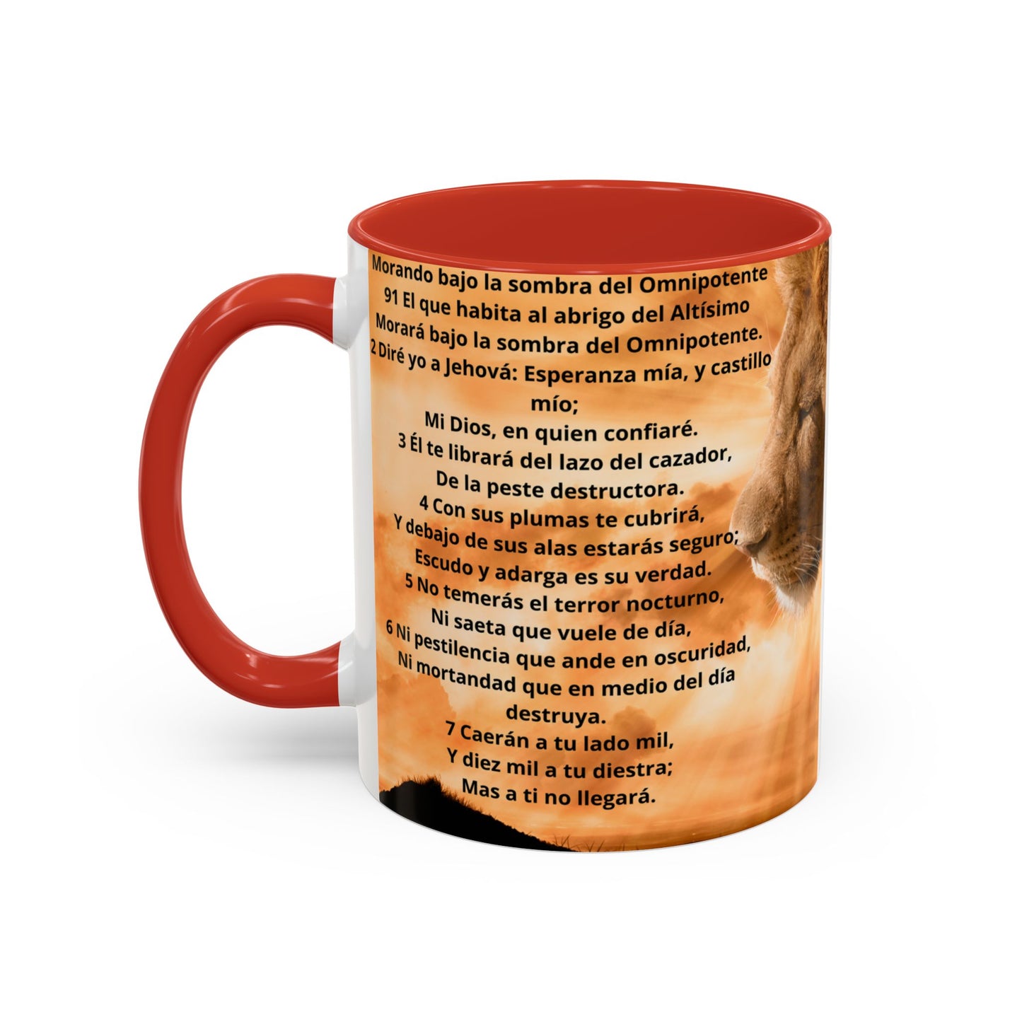 SALMO 91 Inspirational Coffee Mug, Motivational Mug, Gift for Coffee Lovers, Cozy Morning Vibes, Religious Gift
