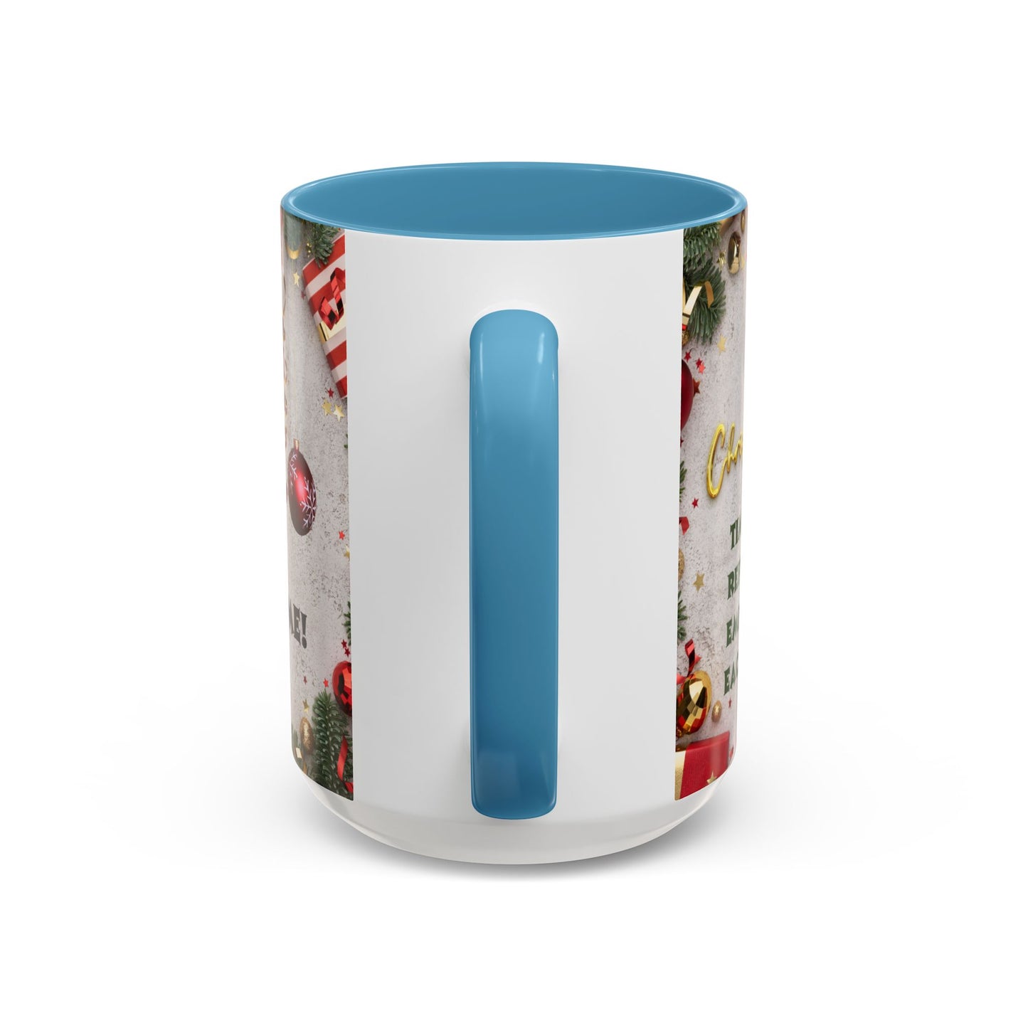 Festive Accent Coffee Mug for New Beginnings, Holiday Gift for Friends, Christmas Celebration, Unique Home Decor, Motivational Drinkware