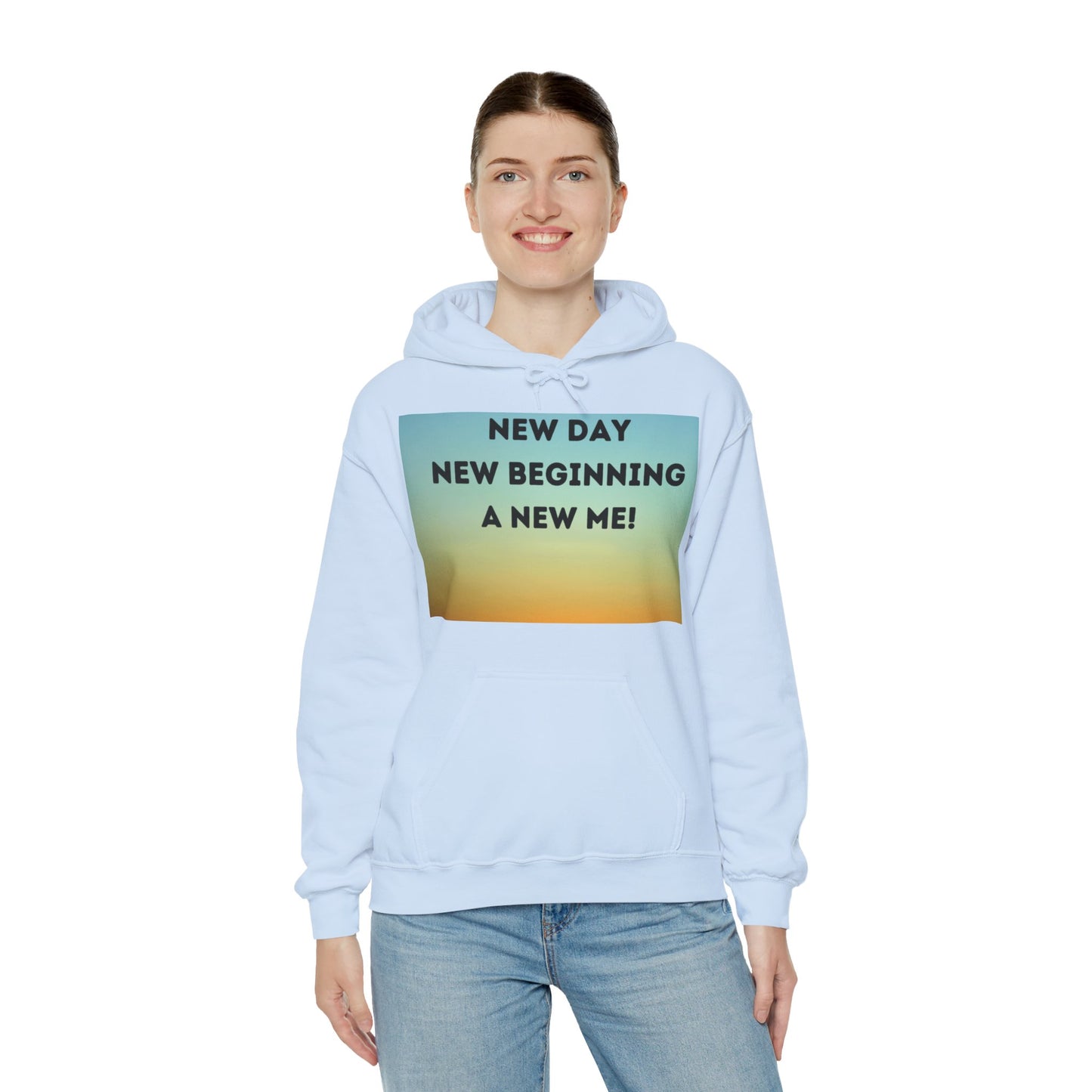 NEW DAY NEW BEGINNING A NEW ME Unisex Heavy Blend™ Hooded Sweatshirt